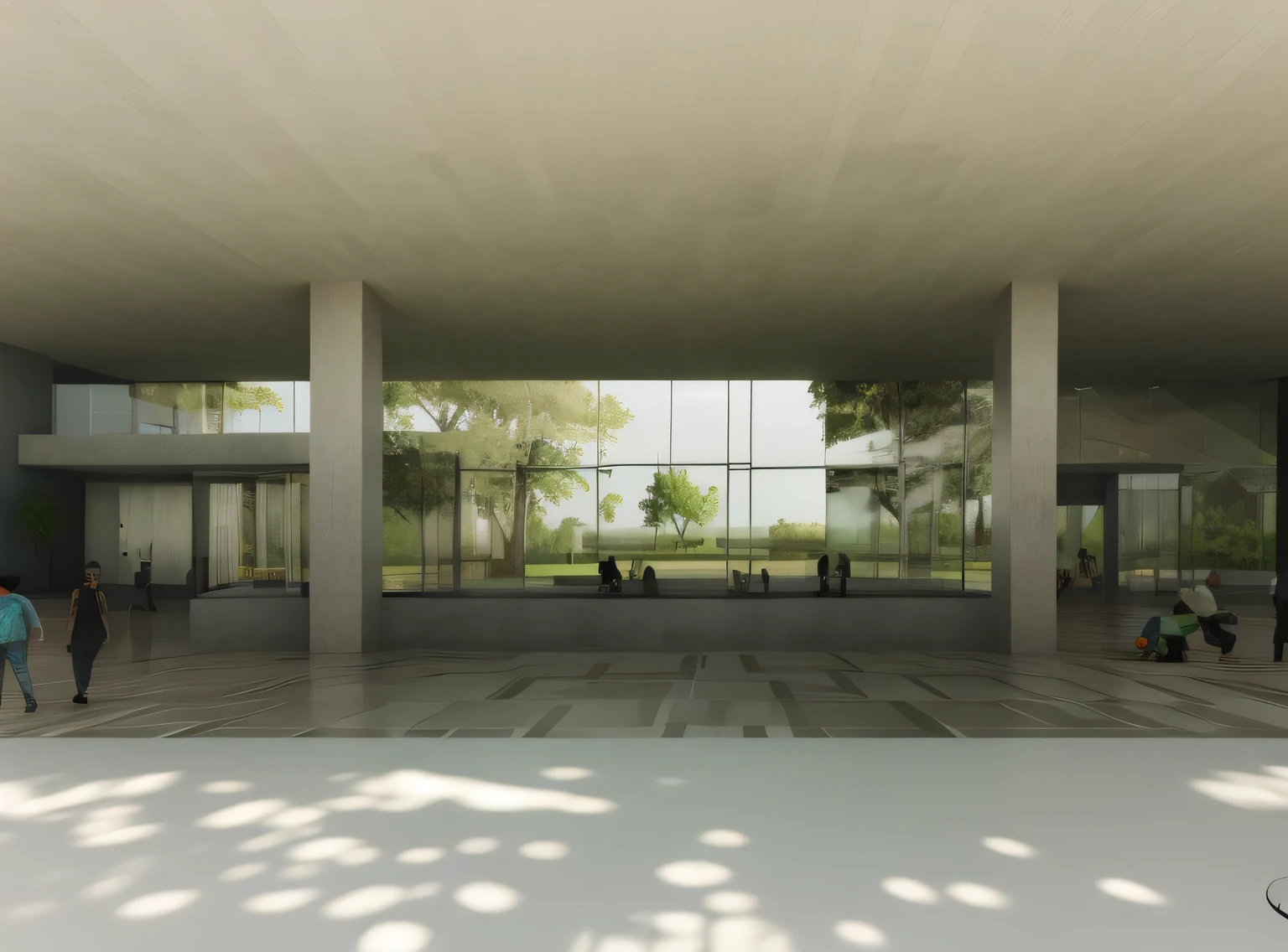 there is a large building with many windows and a bank, architectural rendering, architectural rendering, architectural visualization, architectural visualization, architectural 3D rendering, photographic rendering, architectural renderinging, low angle dimetric rendering, detail rendering, View at ground level, View at ground level, arquivamento, Renderizar em Vray, professional rendering, luminous rendering, renderizar Vray