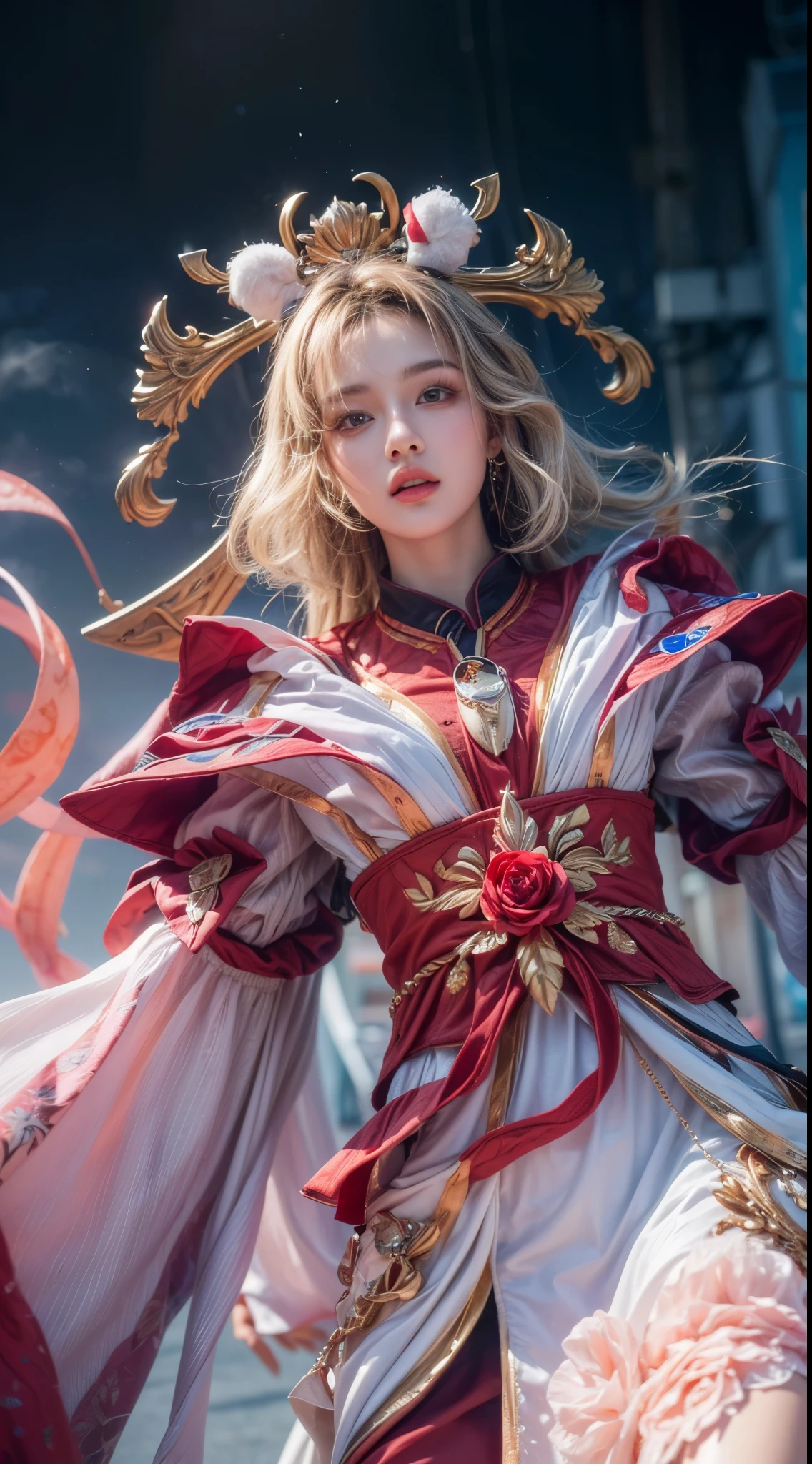 (photorealistic:1.4), best quality, masterpiece, ultra high res, 1girl, (detailed face:1.2), (detailed eyes:1.2), (detailed hair:1.2), (detailed clothes:1.2), 4k, (detailed color:1.2),
