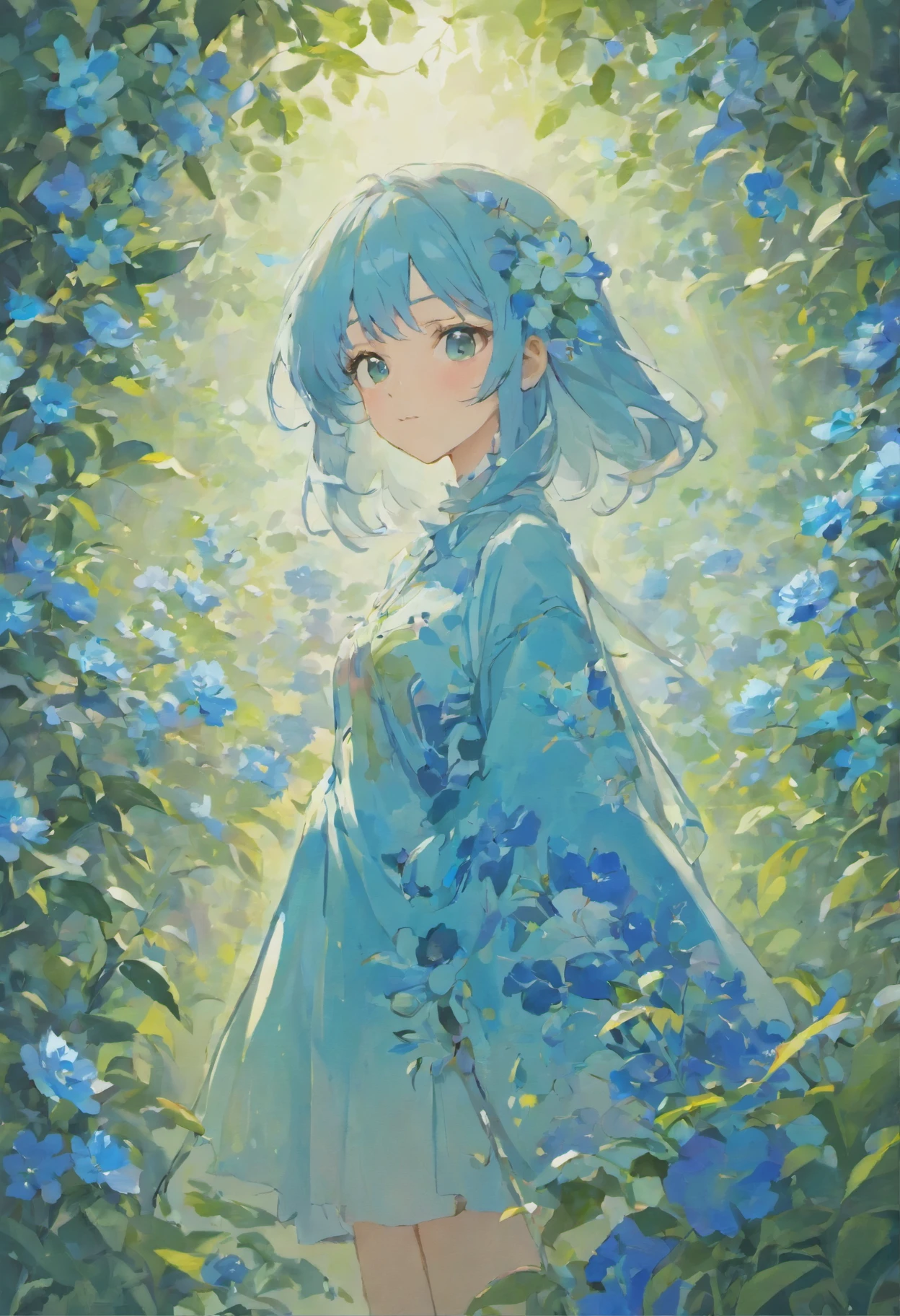 I only need images of light blue flowers with nothing else around them