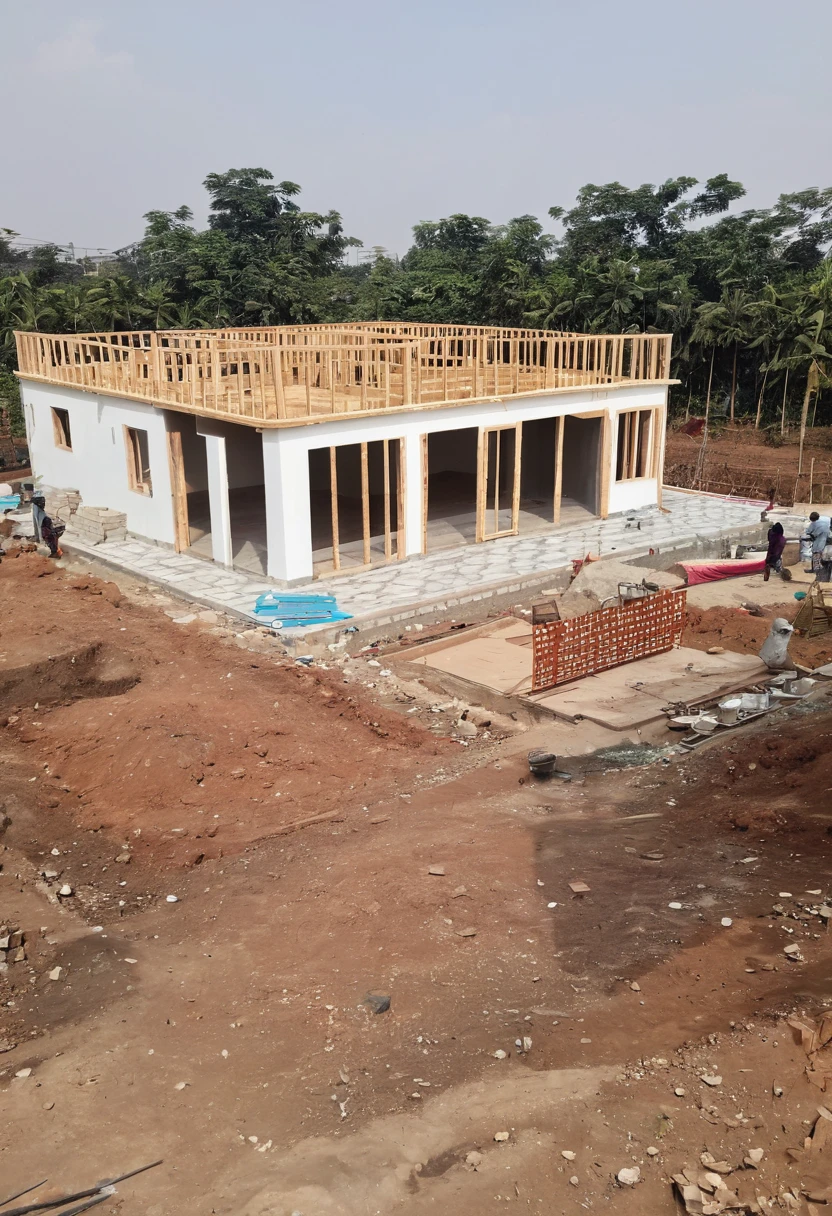 2*4 house under construction,