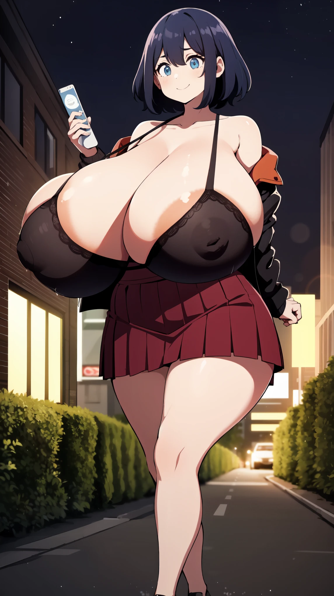 1girl, black_skirt, blue_hair, building, city, cityscape, hair_between_eyes, jacket, looking_at_viewer, medium_hair, multicolored_hair, multiple_boys, night, off_shoulder, outdoors, pleated_skirt, road, shirt, skirt, skyscraper, smile, solo_focus, street, white_shirt, ginormous breasts, overflowing bra, Huge plump breasts, sexy poses, 1girl, black_skirt, blue_hair, building, city, cityscape, hair_between_eyes, jacket, looking_at_viewer, medium_hair, multicolored_hair, multiple_boys, night, off_shoulder, outdoors, pleated_skirt, road, shirt, skirt, skyscraper, smile, solo_focus, street, white_shirt, ginormous breasts, overflowing bra, Huge plump breasts, sexy poses,solo