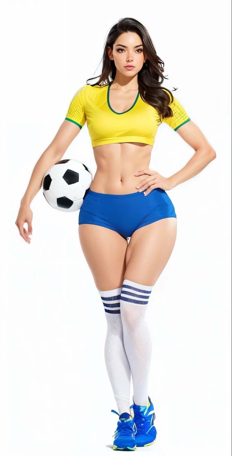 A imagem mostra uma mulher, Consisting of a black sports bra and blue leggings. The two women are together in a room, possibly a gym or studio, And she's posing for the camera. fazendo agachamento, The clothes are designed to be comfortable and functional for physical activities, como correr ou malhar. Women's clothing shows your commitment to fitness and your shared interest in sports or exercise.