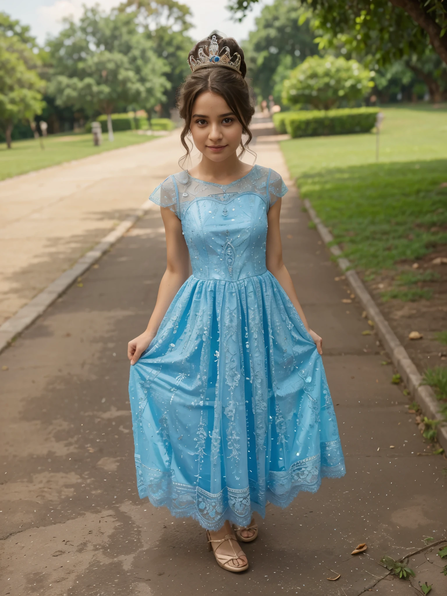 Uma , extremamente realista, usando vestido de princesa, princesa, Disney, vestido bela adormecida, linda