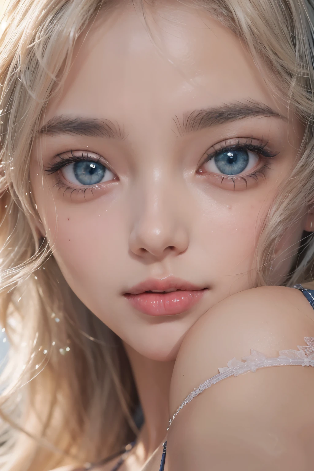 1woman, (Ultra realistic, high res), (highly detailed eyes, highly detailed hair, highly detailed face, highly detailed plump lips), (off shoulder with open breasts), breasts, upper body, caute smile, (best quality:1.4), Raw photo, (realistic, photo-realistic:1.37), professional photography, cinematic light, (fine face: 1.2),fashion model 20 years old, cute, [[[[pure eyes]]]], [[[[closeup]]]], [[[[chest]]]], [[[[neck]]]], [[[[shoulders]]]], perfect eyes, perfect iris, perfect lips, perfect teeth, perfect skin, soft front light, glow, HDR, (muted colors:1.2), Retrato da mulher、white skin、((cabelo Castanho ondas suaves)) Best Blanco Romantico、8K resolution、Frente Illuminada、アメリカの女の子のPortrait、solo、20-year-old、beautiful face、Upper body、medium side cut、beautiful blonde hair、beautiful little face woman, solo,　black theme,　look at the audience,one woman, It&#39;s real, Wolfzan-6500-V1.3, anime、animeスタイル、beautiful diamond eyes、20 year old american girl、braided hair、swimsuit、portrait beautiful detailed woman, very detailedな青い顔, Reality, beautiful narrow blue eyes, huge file size, Super detailed, High resolution, very detailed, highest quality, masterpiece, An illustration, very detailed, ticker, Unite, 8K painting wallpaper, fine, fine details, masterpiece, highest quality, Hvery detailed ticker uniform 8K wallpaper, face light movie lighting、cuteブラウス, dark background, oil, masterpiece, diffused soft film lighting, Portrait, highest quality (perfect face:1.4),stunning girl pictures,(8K and、photorealistic:1.25) 、(lip gloss、eyelashes、shiny face、shiny skin、highest quality、超High resolution、Depth of the bounds written、chromatic aberration、caustic road lighting、natural shading、sexy 1girl, Extremely cute, Amazing face and eyes, (Beautiful lovely smile), (extremely detailed beautiful face), bright and shiny lips, (cute bikini:1.3), (very elaborate lace bra:1.5), smooth skin, super beautiful, attractive, (Best Quality:1.4), (hyper quality), (Ultra-detailed), (hyper-realistic, Photorealsitic:1.37), Authentic skin texture, complex details, extremely detailed CG unified 8k wallpaper, RAW Photos, professional photograpy, Cinematic lighting, coast, sea, palm trees,masterpiece, best quality, high quality, High definition, High quality texture, High quality shadow, high detail, beautiful detailed, finely detailed, extremely detailed cg, detailed texture, a realistic representation of the face, realistic, colorful, delicate, Cinematic Light, sidelighting, Lens Flare, Ray tracing, sharp focus, (intrica