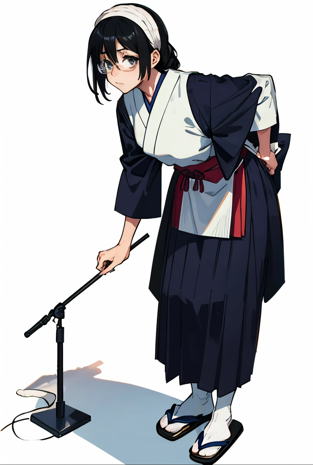 original character, masterpiece, become familiar with, soft writing, expensive, black hair girl, japanese uniform, Glasses, shy, stand up straight, facing forward, white background