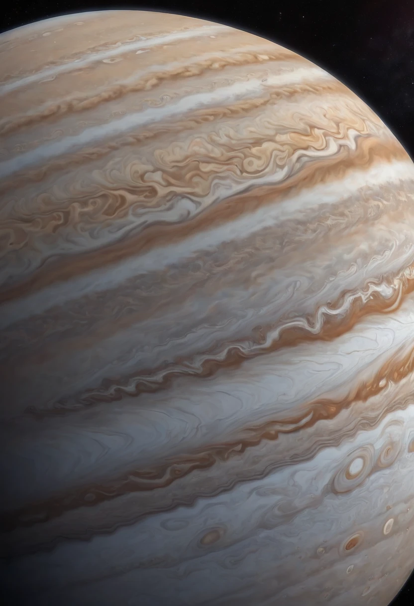 ((aerial view:1.5)), ((zenithal camera:1.5)), ((focusing on the surface of Jupiter)),(( beautiful surface general view from thousands of miles:1.3)), ((observing part of the circumference from jupiter:1.3)), (hyper detailed: 1.3), ((a beautiful landscape of jupiter below: 1.3)), ((imaginative scene)), (( meticulously detailed: 1.3)), ((best quality) ) , ((masterpiece)), 3D, (photorealistic:1.4) , ( (Film Lighting: 1.2 )), 32k.