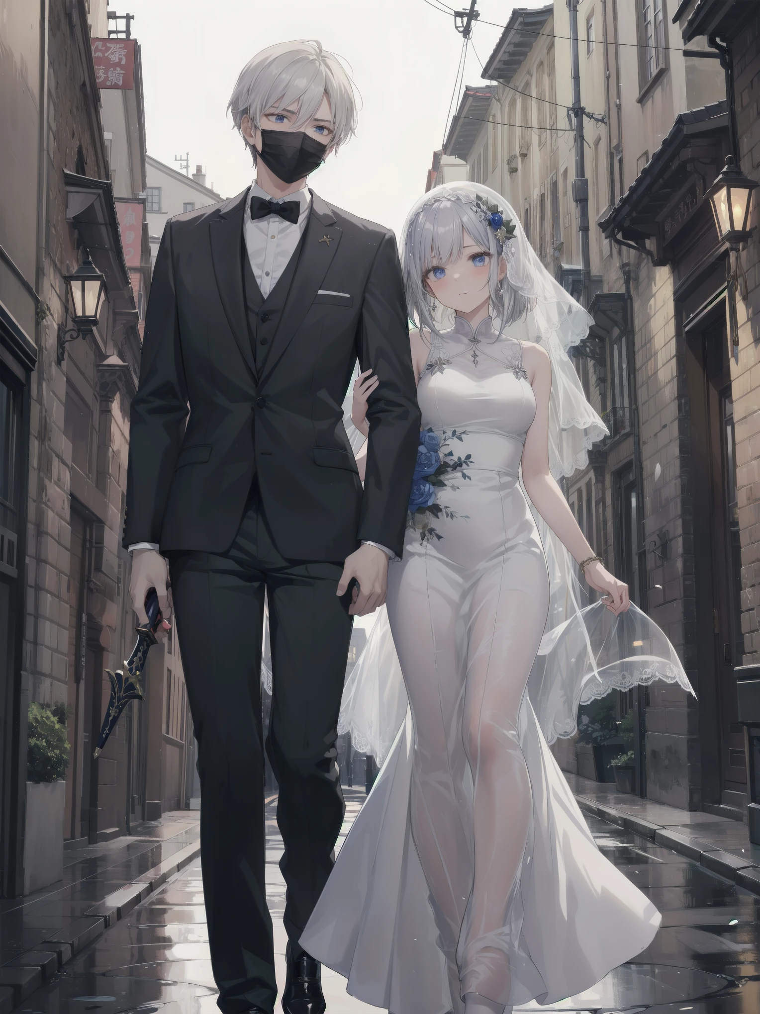 The Marquis&#39; Daughter and the Genius Swordsman 1. ヴェールに包まれた貴婦peopleと銀色の剣

情景:

A cobblestone alley illuminated by the full moon、A marquis&#39; daughter wearing a white veil walks。
behind it、影に潜むように一peopleの青年が従い、carries a silver sword。
In the eyes of a young man、He has a strong will to protect his daughter.。
detailed:

The young lady is dressed in a neat white dress.、Hiding your face with a veil。
The young man is dressed in black、carries a silver sword in its scabbard。
The background is a fantastic depiction of the cityscape of Vienna in the 1920s.。
The moonlight reflects on the cobblestones、cast a shadow on the alley。
emotion:

The young lady is walking with a look of anxiety and expectation on her face.。
The young man burns with loyalty to his daughter and a sense of mission.。
theme:

Secret Love of Different Status Love Conspiracy of the Aristocracy 2. ball night、Scene of a fateful encounter:

In a ballroom with glittering chandeliers、侯爵令嬢は一people静かに佇んでいる。
there、A genius swordsman wearing a silver mask appears.、ask a young lady to dance。
二peopleは美しい旋律に乗って踊り、are attracted to each other。
detailed:

The young lady wears a beautiful dresaking the jewels shine。
The young man wears a silver mask、Has a fearless face。
The background depicts a gorgeous ballroom。
music is playing、people々is dancing brilliantly。
emotion:

The young lady is attracted to the young man&#39;s mysterious aura.。
The young man is captivated by the beauty of the young lady.。