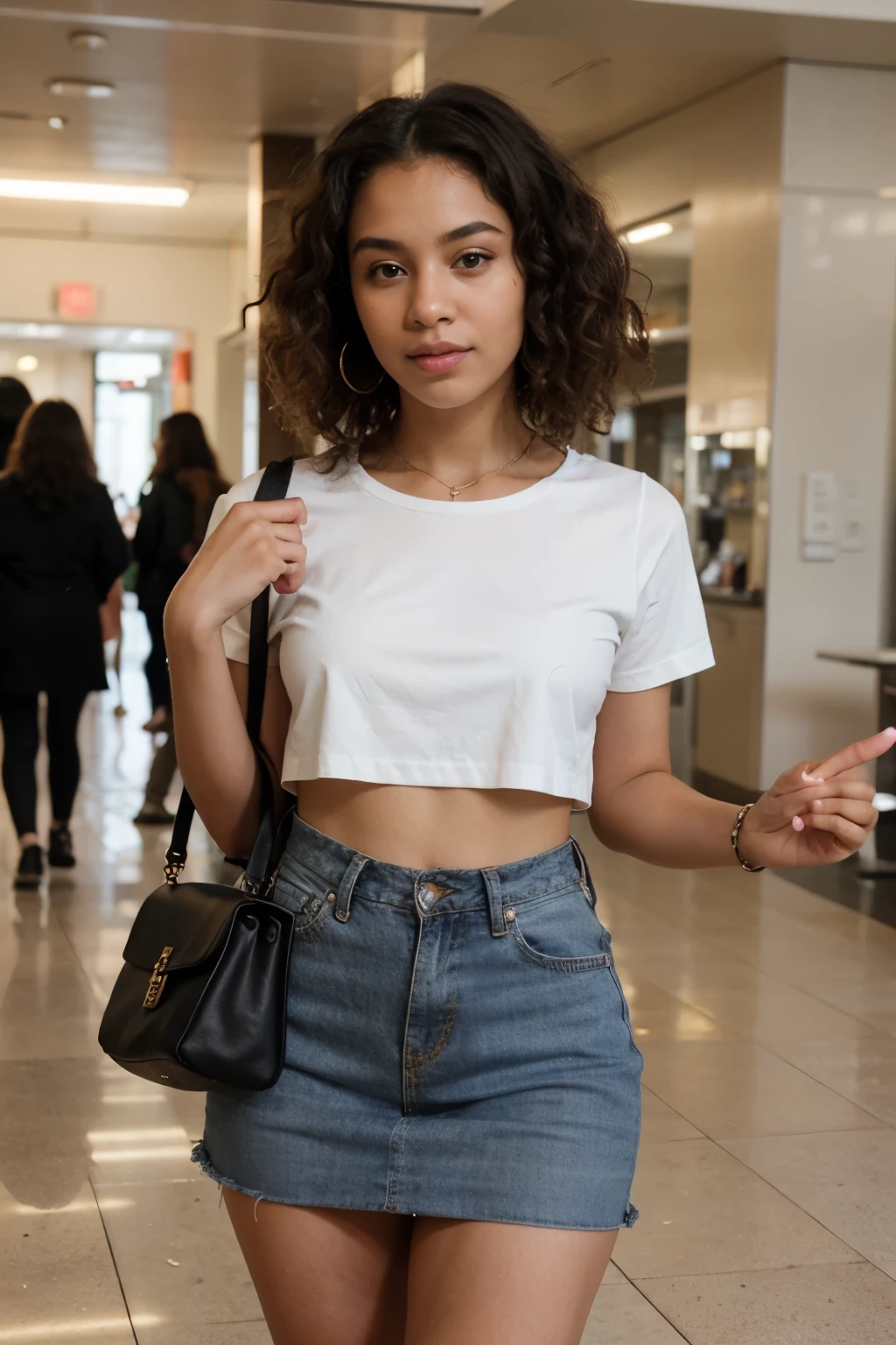 Young 22 year old black girl with curly hair, brown eyes, well dressed and beautiful who travels a lot