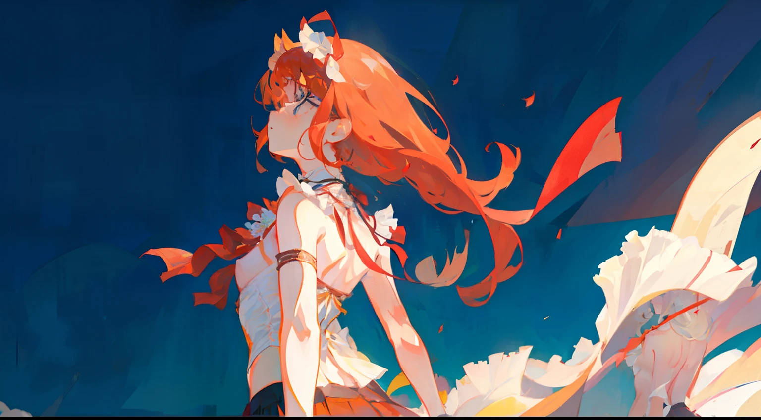 nsfw,((masterpiece)),(((bestquality))),((ultra-detailed)),((((realistic)))),((disheveledhair)),((frills)),(1 girl),(solo),sex from behind, (((ass focus))),,lipstick,dynamicangle,bigtopsleeves,floating,beautifuldetailedsky,onbeautifuldetailedwater,beautifuldetailedeyes,overexposure,(fist),expressionless,sidebluntbangs,hairsbetweeneyes,ribbons,bowties,buttons,bareshoulders,(((smallbreast))),detailedwetclothes,blankstare,pleatedskirt,flowers