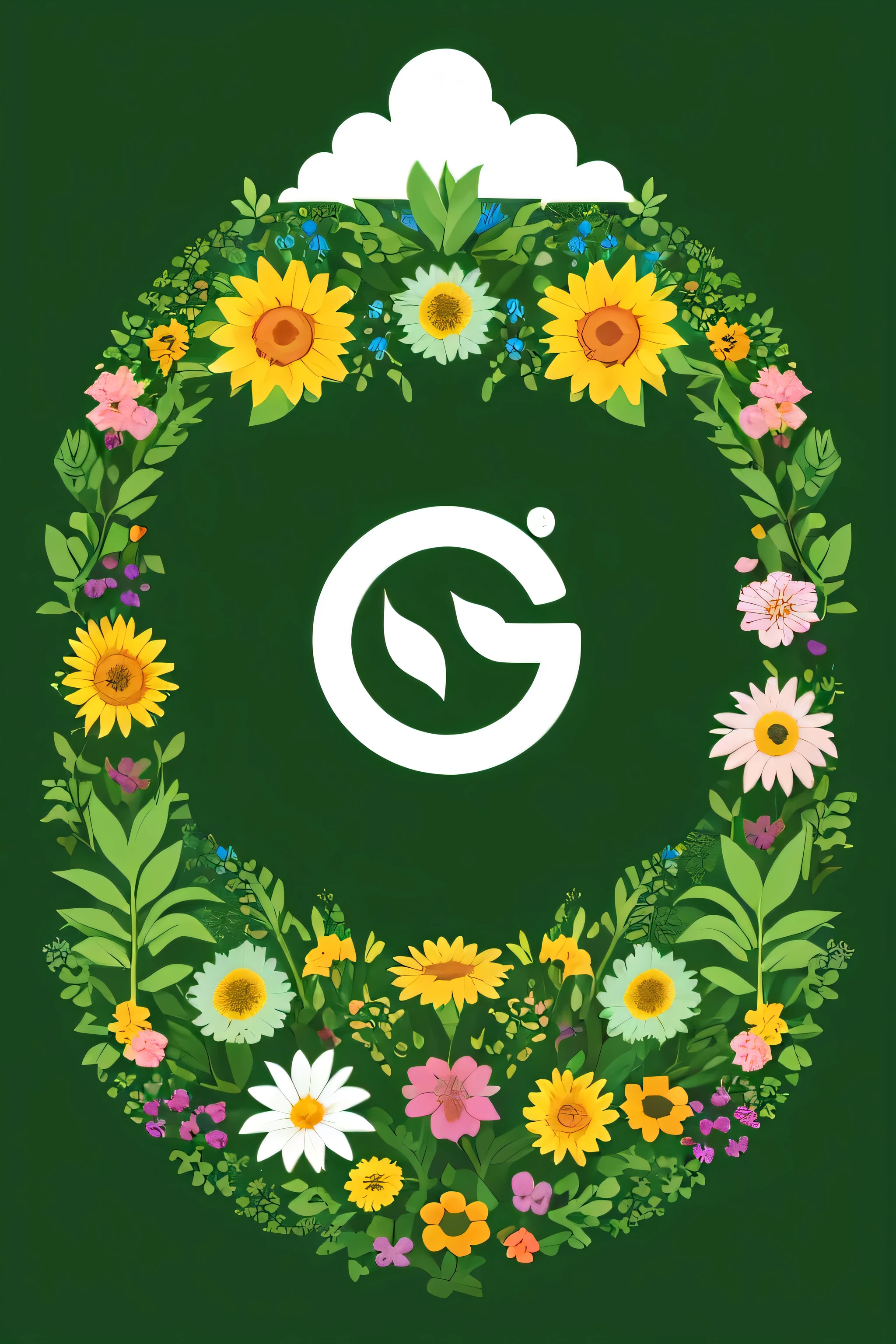 vector logo,garden shape，like，