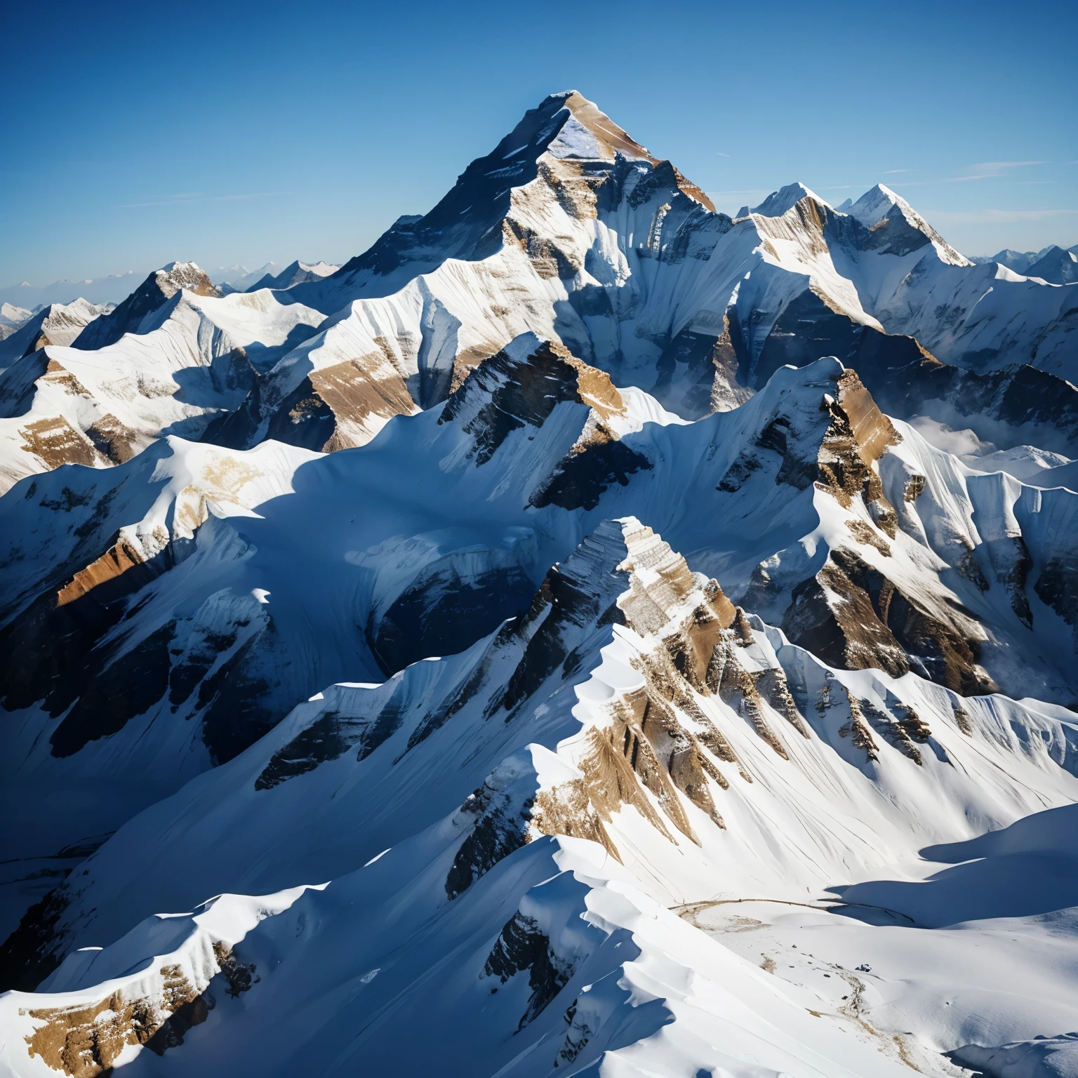 Beautiful mountains , 4k , realistic , sharp detail , mountain everest , good lighting , 8k