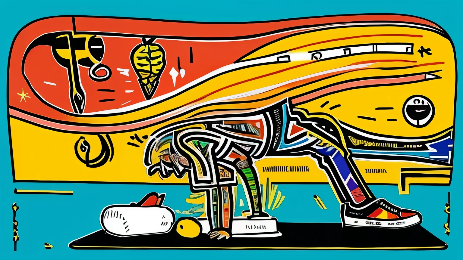 Create a piece of art in the style of Jean-Michel Basquiat, depicting a delicate person taking on a low-carb diet to maintain a healthy lifestyle."
I hope this helps! Let me know if you need any further assistance.