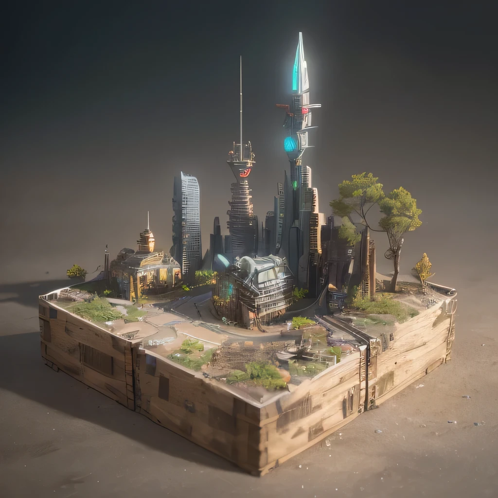 78598年Mars realistic model, (split ends, original photo, best quality, masterpiece:1.4),Steampunk Cyberpunk 6820 City,(CyberpunkMars light:1.3), Mars (related to land),(in a small nature box:1.3),Isometric, small nature, landscape on foundation,landscape,