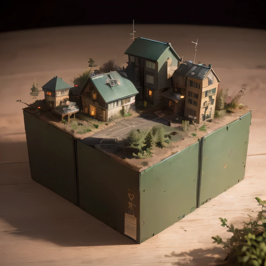 598年Mars realistic model, (split ends, original photo, best quality, masterpiece:1.4),Steampunk Cyberpunk 6820 City,(CyberpunkMars light:1.3), Mars (related to land),(in a small nature box:1.3),Isometric, small nature, landscape on foundation,landscape,