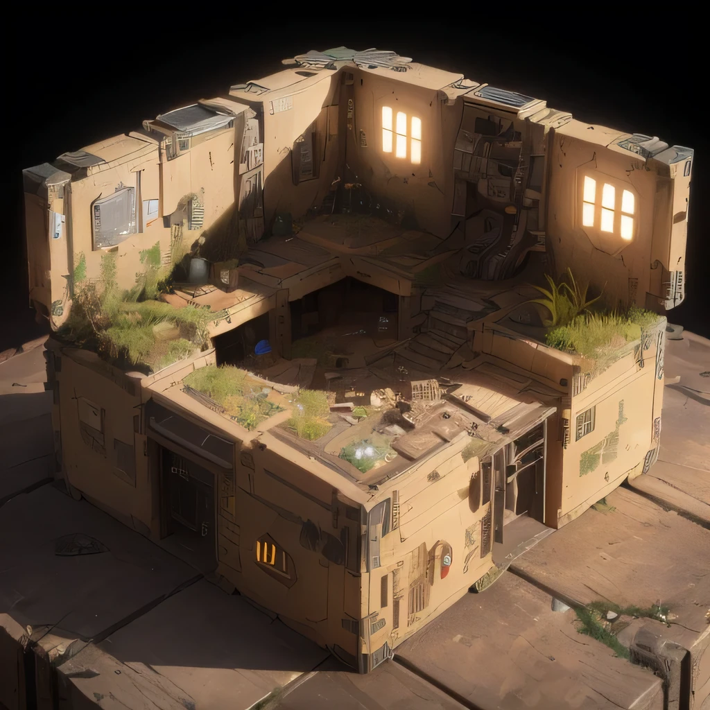 3598年Mars realistic model, (split ends, original photo, best quality, masterpiece:1.4),Steampunk Cyberpunk 6820 City,(CyberpunkMars light:1.3), Mars (related to land),(in a small nature box:1.3),Isometric, small nature, landscape on foundation,landscape,