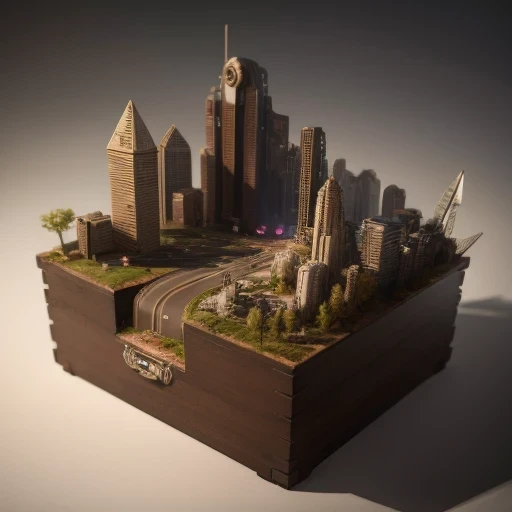 3598年Mars realistic model, (split ends, original photo, best quality, masterpiece:1.4),Steampunk Cyberpunk 6820 City,(CyberpunkMars light:1.3), Mars (related to land),(in a small nature box:1.3),Isometric, small nature, landscape on foundation,landscape,