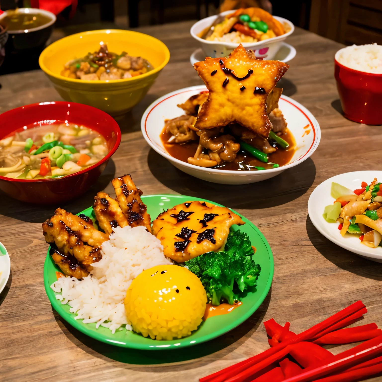 food art,chinese food,colorful