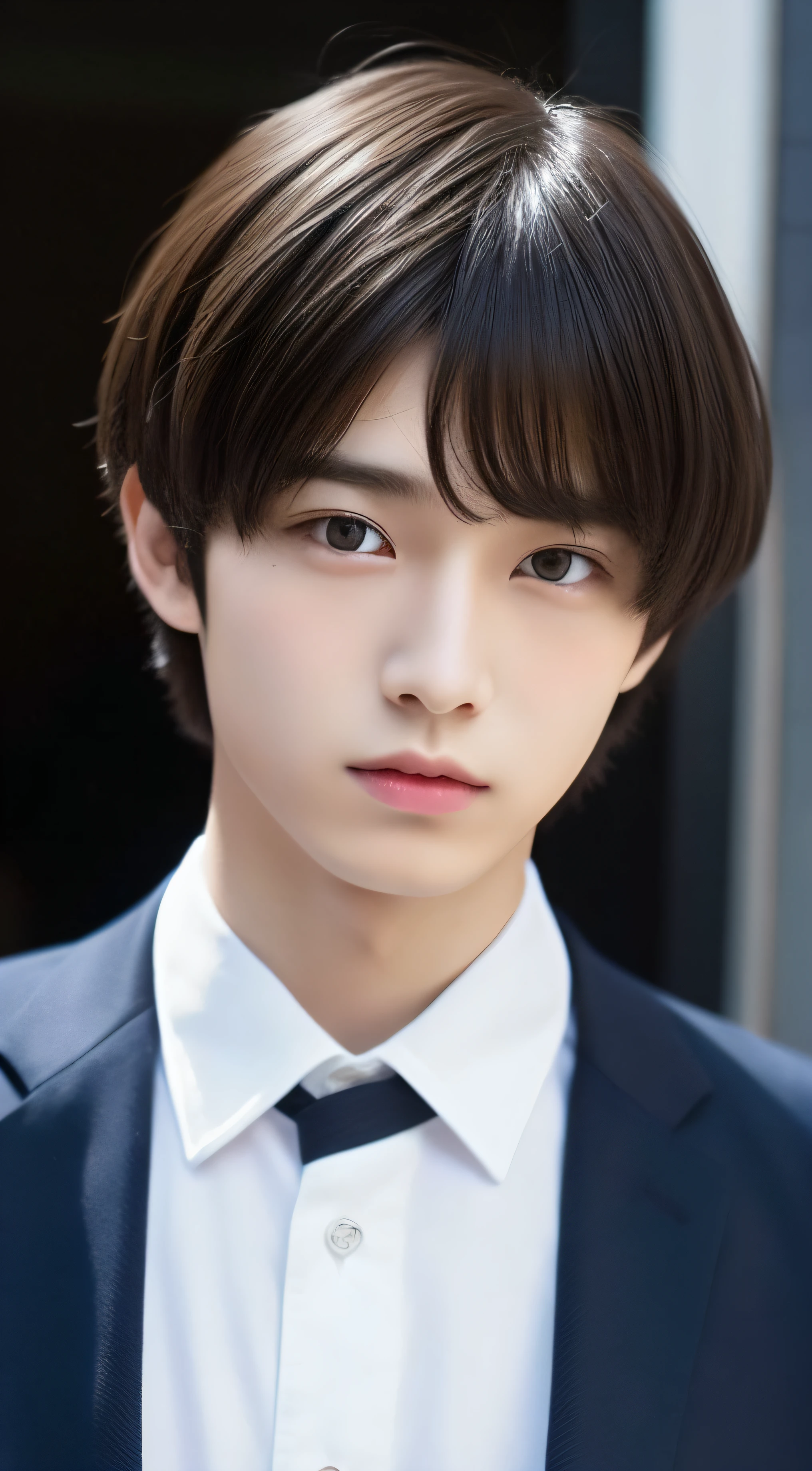 1 boy、student clothes、High school students、Japan Boys、A sexy、short-haired、A dark-haired、perm、Fashionable、No lipstick、full bodyesbian、a cool、An ultra-high picture quality、Take your eyes off a little