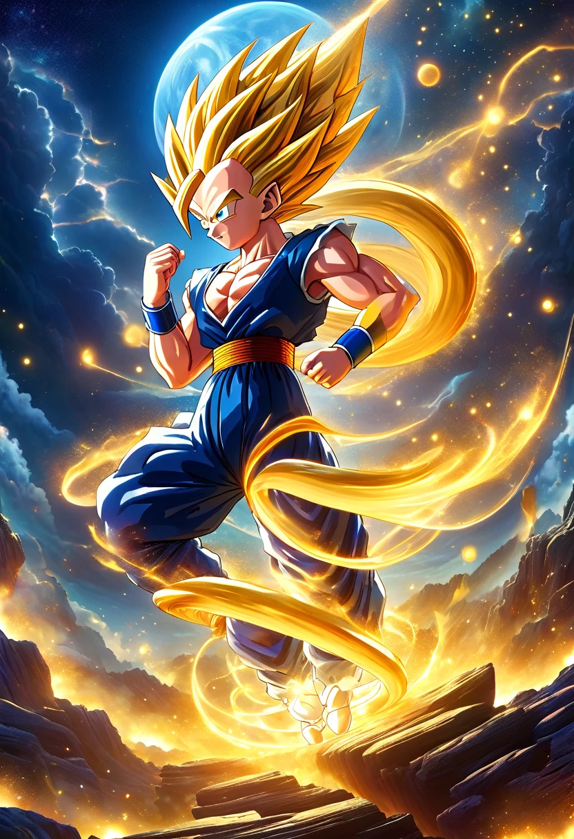 (6 cards of Dragonball guku facing Vegeta:1.5, making dynamic poses:1.5), ((Imaginative scene)),((perfect, meticulously detailed.:1.3)), ((full shot: 1.4)), ((Best quality)), ((Masterpiece)), 3D, (hyper detailed: 1.3), ((Epic scenery: 1.3)), ((night background: 1.3 ))), (((night:1.2)) ), (photorealistic: 1.4), ((Front camera)),( (Low-light night cinematic lighting: 1.2)). 32k.