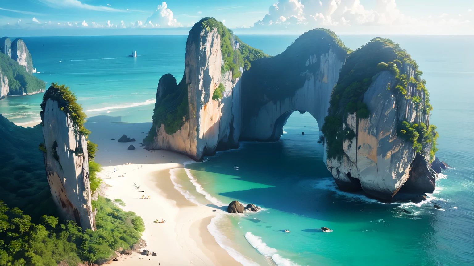 view of the beautiful sea in Thailand
