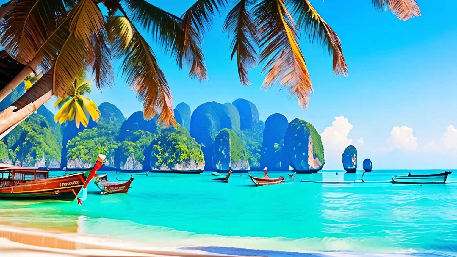 view of the beautiful sea in Thailand