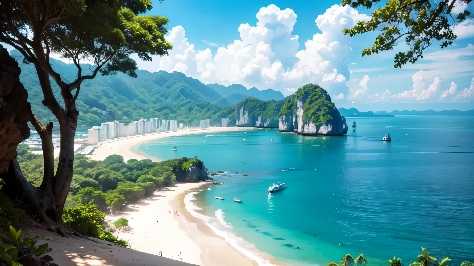 view of the beautiful sea in Thailand