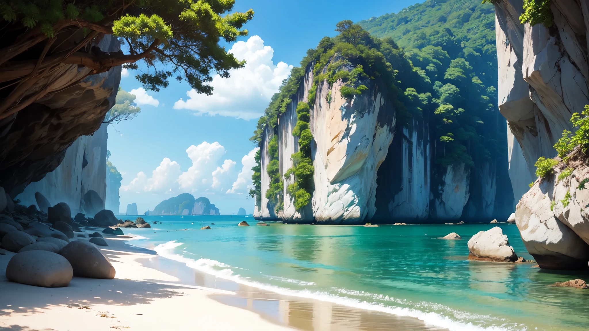 view of the beautiful sea in Thailand