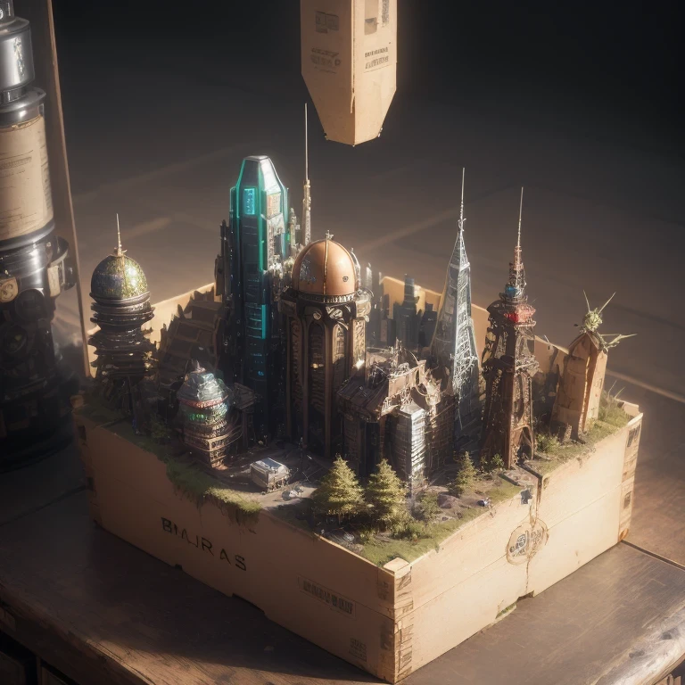 3598年Mars realistic model, (split ends, original photo, best quality, masterpiece:1.4),Steampunk Cyberpunk 6820 City,(CyberpunkMars light:1.3), Mars (related to land),(in a small nature box:1.3),Isometric, small nature, landscape on foundation,landscape,