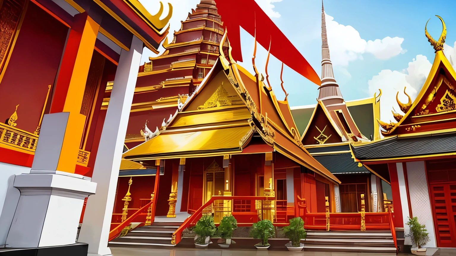 Thai temple in bangkok.
