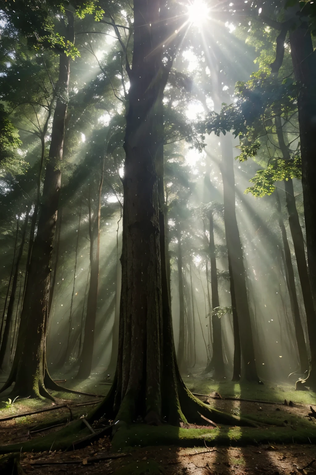 Here’s an English prompt based on the image you’ve shared:
“In a tranquil forest, beams of sunlight break through the dense canopy, casting a radiant glow upon the forest floor. Towering trees with lush green foliage stand tall, their trunks providing a sturdy framework to the scene. The ground is carpeted with grass and a scattering of fallen leaves, untouched by time. A digital clock reading ‘3:04:56’ adds a touch of modernity to the otherwise natural setting, reminding us of the constant passage of time even in this serene environment.”
If you’d like me to create an image based on this description or have another idea in mind, just let me know, and I’ll be happy to assist you.