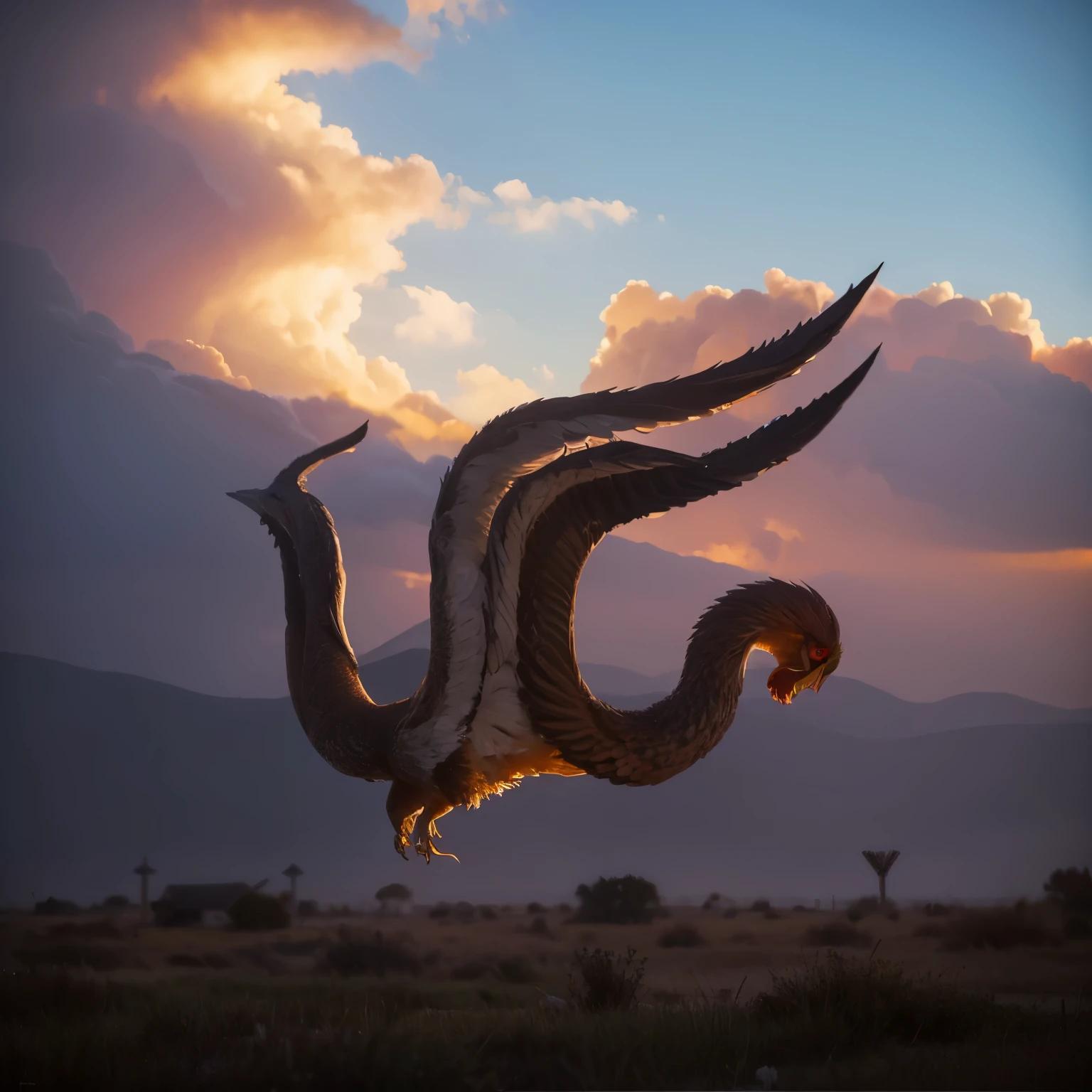 Painted as a domineering phoenix spreading its wings