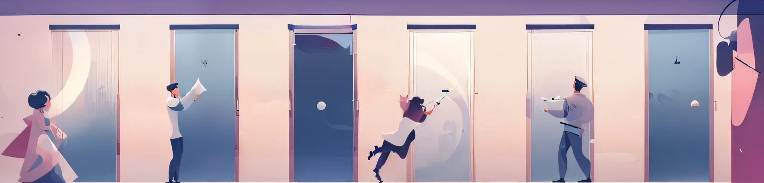 hanging upside down on the door frame,,flat style,simple