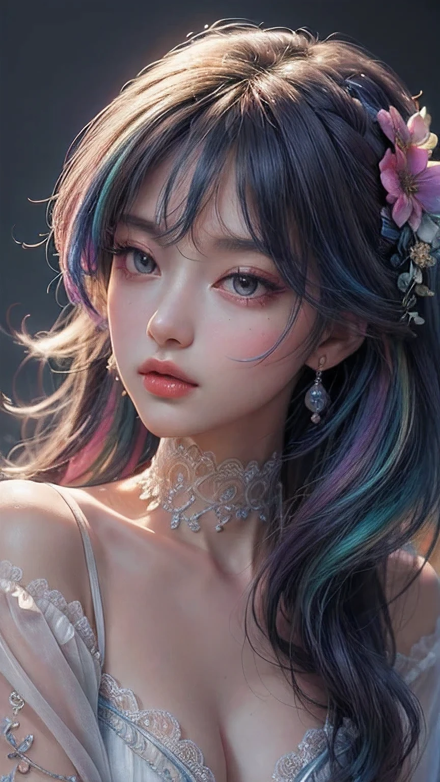 Nice style、(((Stylish fashion))), 8K quality、Intense watercolor, Detailed watercolor art, Watercolor splash, surreal, Avant-garde pop art, Beautiful and expressive paintings, Beautiful artwork illustration, Very colorful tones, wonderful, Cool Beauty, Highest quality、Official Art, vector art, stylish design, (((The most beautiful girl))), (((Highest quality))), High resolution, ((detailed)), (((Doodle Art)), ((masterpiece)), ((Super detailed)), (((stylish))),(((Face with eyes closed)))