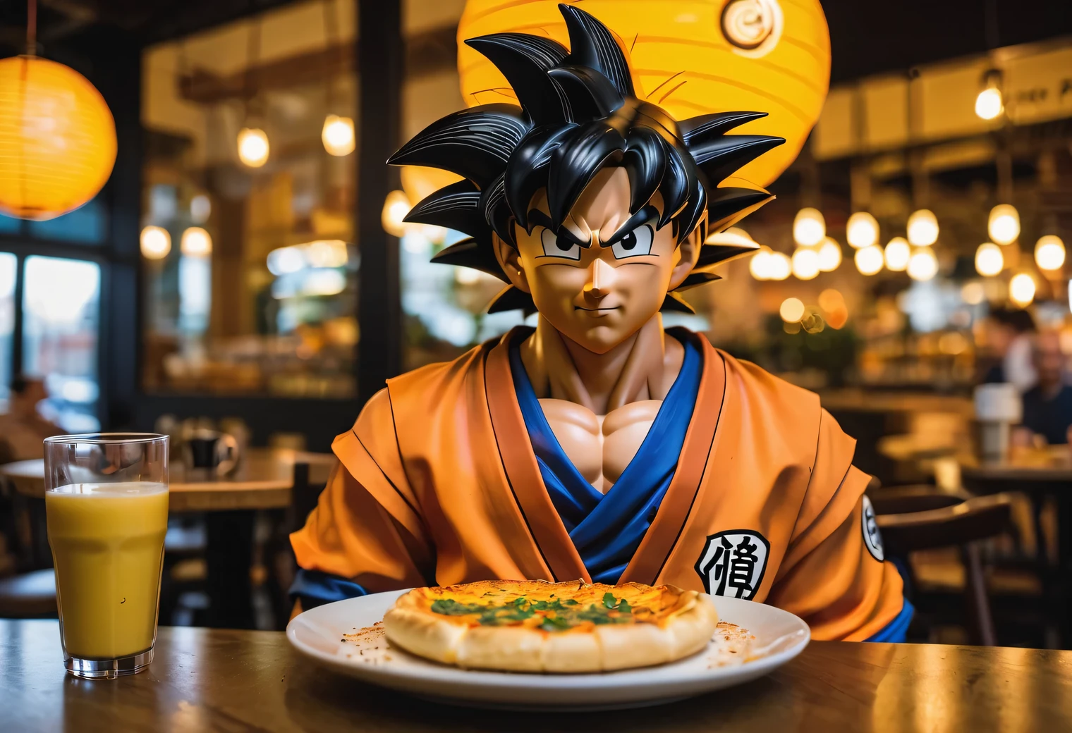 Son Goku Show (scratched) and Frieza from Dragon Ball, make them as realistic and natural as possible, high texture smoothing, high resolution objects, 32K, hyper detail, Surreal sci-fi style, DAZ 3D, Realistic brush strokes, unreal engine 5, Ultra-realistic rendering of details, Stunningly realistic graphics, Very detailed photo