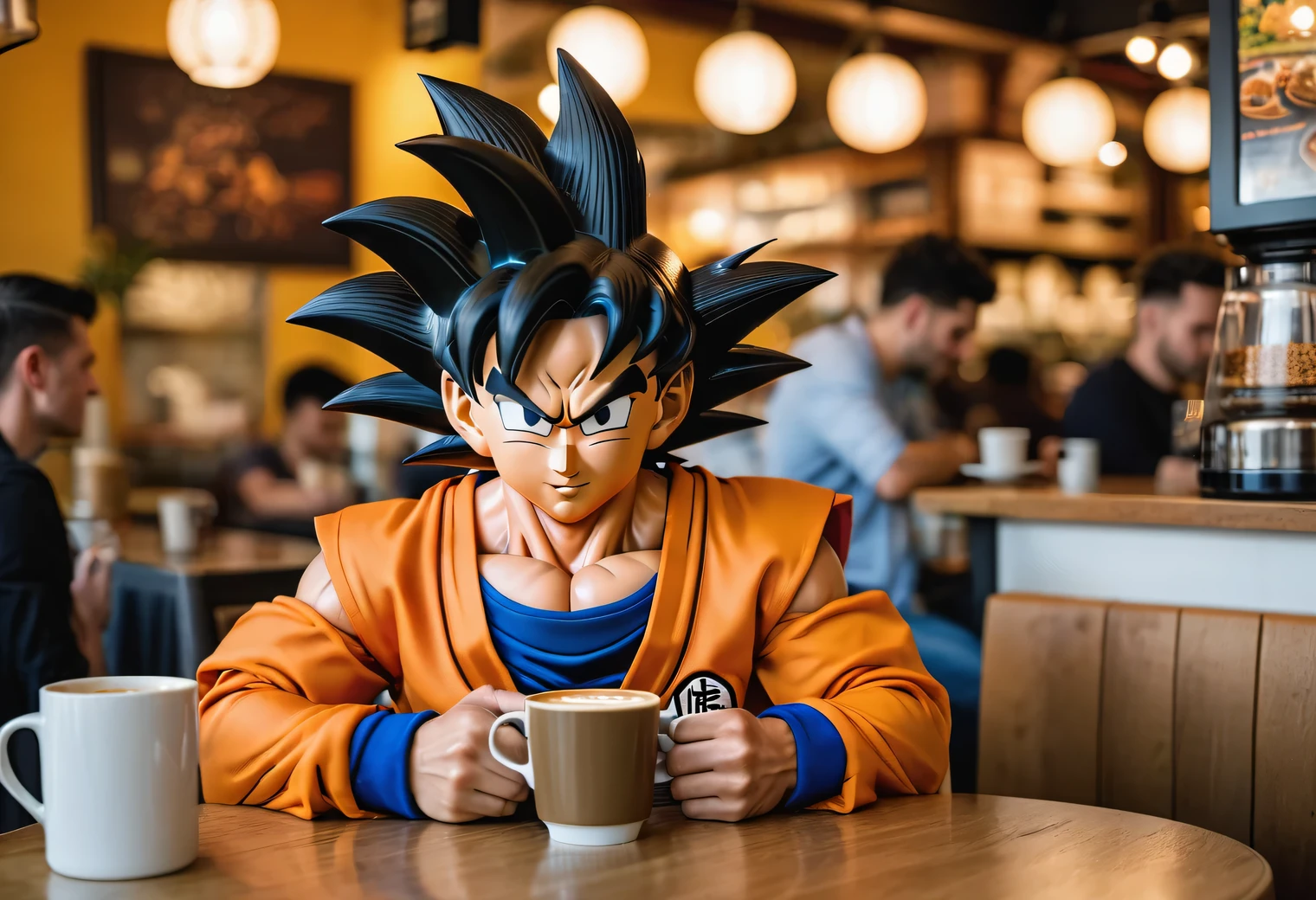 Son Goku Show (scratched) and Frieza from Dragon Ball, make them as realistic and natural as possible, high texture smoothing, high resolution objects, 32K, hyper detail, Surreal sci-fi style, DAZ 3D, Realistic brush strokes, unreal engine 5, Ultra-realistic rendering of details, Stunningly realistic graphics, Very detailed photo