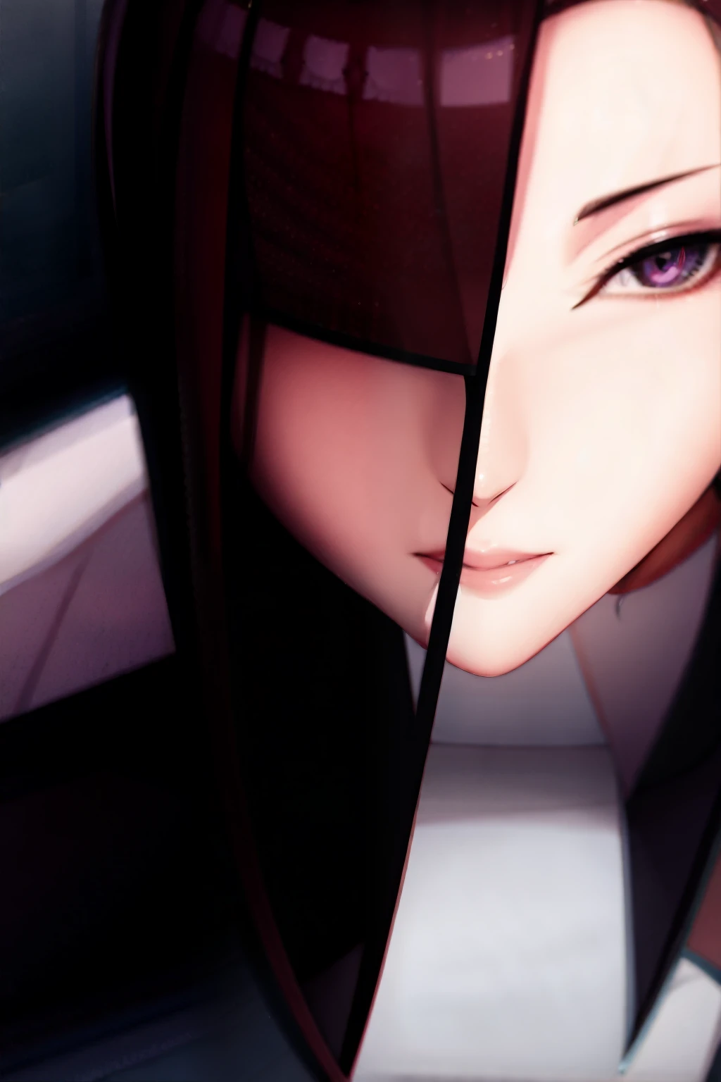 lacus4, (realistic, scared woman, fear-stricken face, hand shielding her heart, 4K, Best Quality, Detailed Artwork: 1.0, Dark Mood: 0.8, Anime style: 1.9, Adult Woman, long blond hair, intricate details, sharp focus, field of view, photorealistic lighting, trending on pixiv,cyberpunk: 0.6), 1girl, Solo, (detailed dress, scuffed shoes, detailed nails biting lips), in the foreground,
A prominent cockroach, large and menacing, eyes glinting with a malicious intent, long