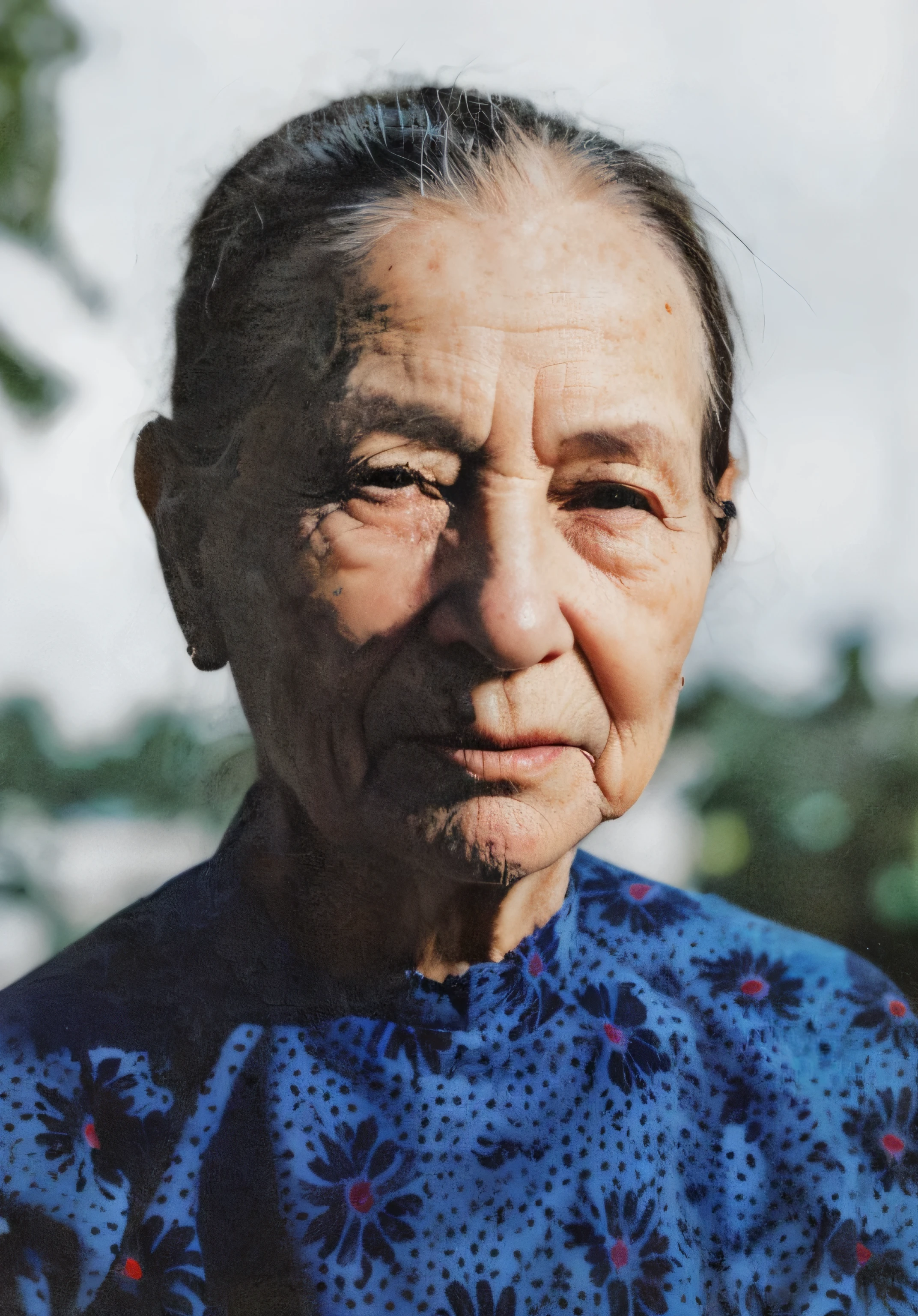 real old woman potrait, increase skin detail