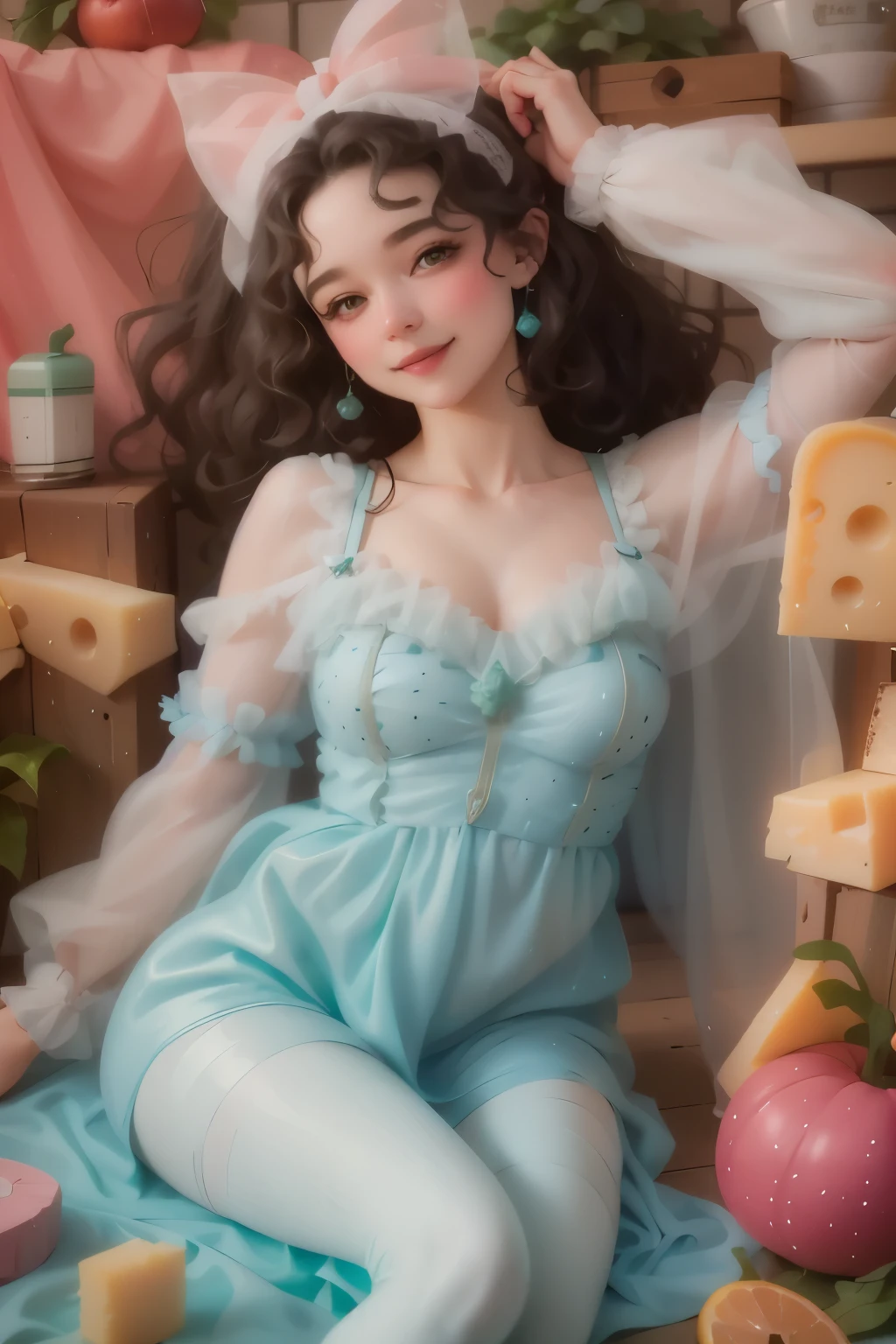 Cheese mold fairy, she cuts the cheese, fabulous stinky and blue-green, a wry smile so fluffy and lacey, 8k she's so good she has two legs this time, fluffy lacey wry smile and time.