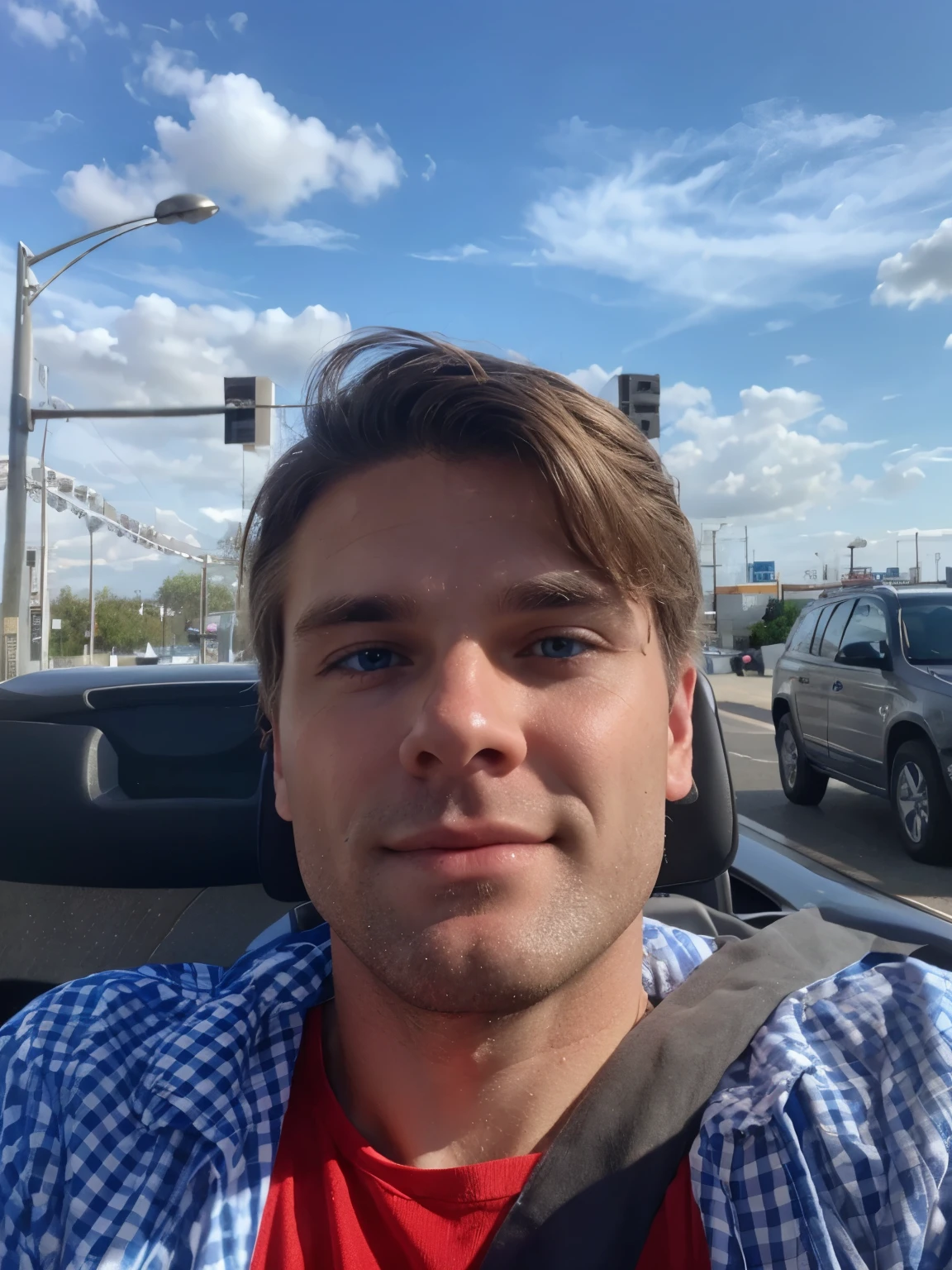 Transform into a blue eyed blonde clean shaven fair skinned Caucasian man in his 30s