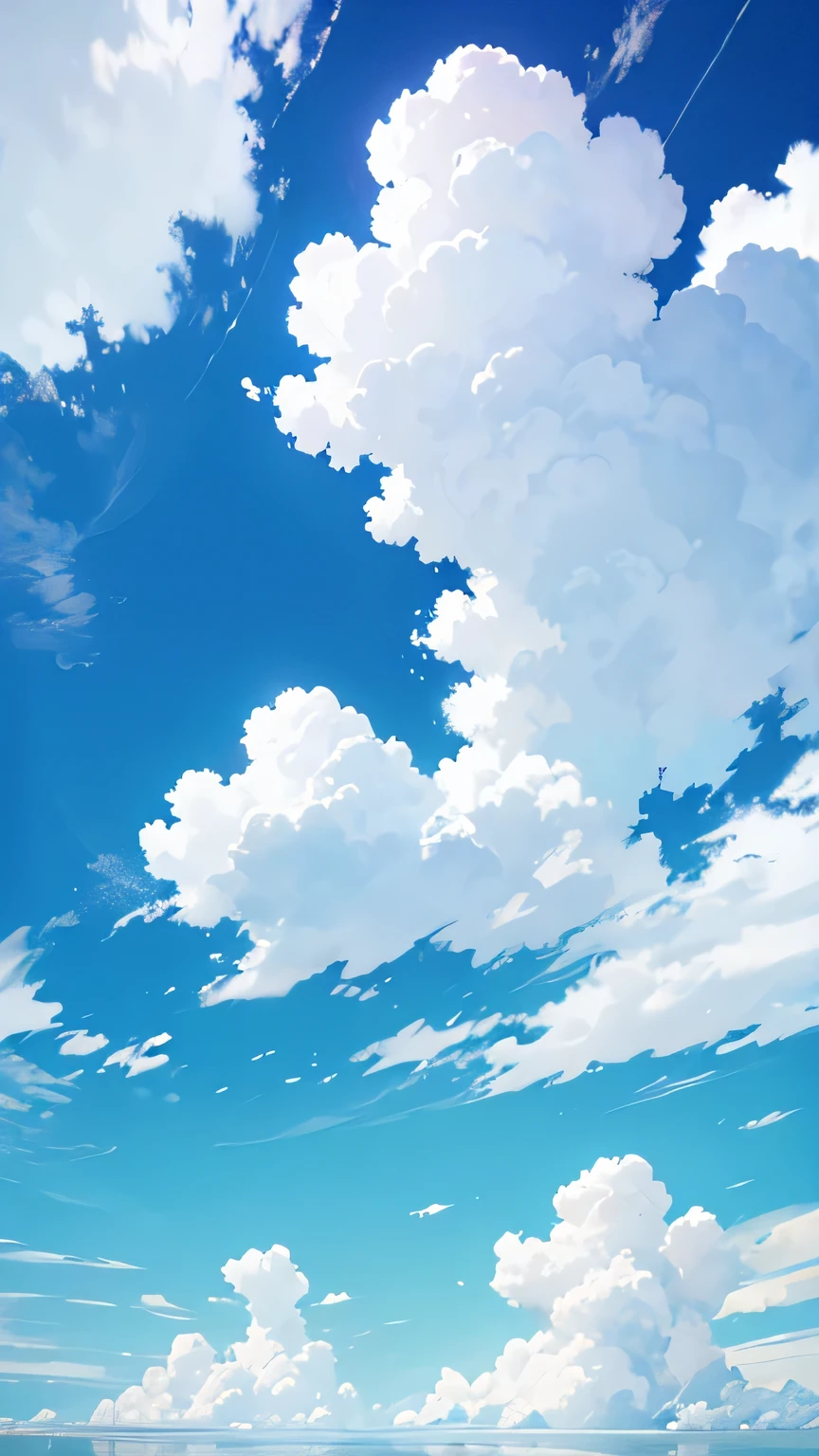 Blue sky and white clouds,two-dimensional,Sky