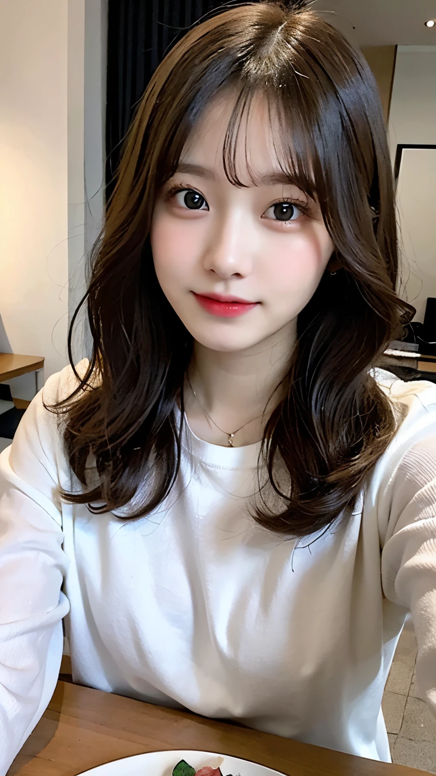 table top, highest quality, shape, Super detailed, finely, High resolution, 8k wallpaper, 完璧なダイナミックな構shape, beautiful and detailed eyes, ladies fashion winter,short bob hair,blonde inner hair,small breasts natural color lip, bold sexy pose,Harajuku、20 year old girl、cute、Subject looking at sexy pose on camera