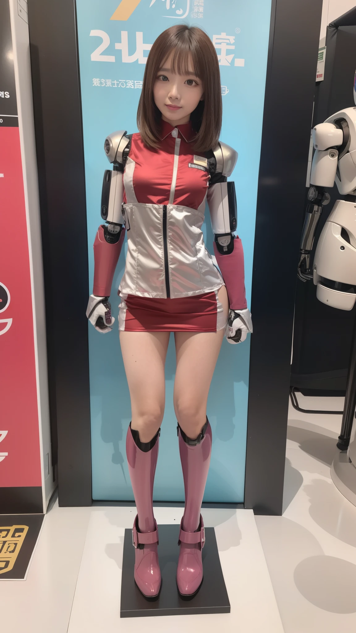 Silver satin nurse uniform, Silver satin nurse costume, robot