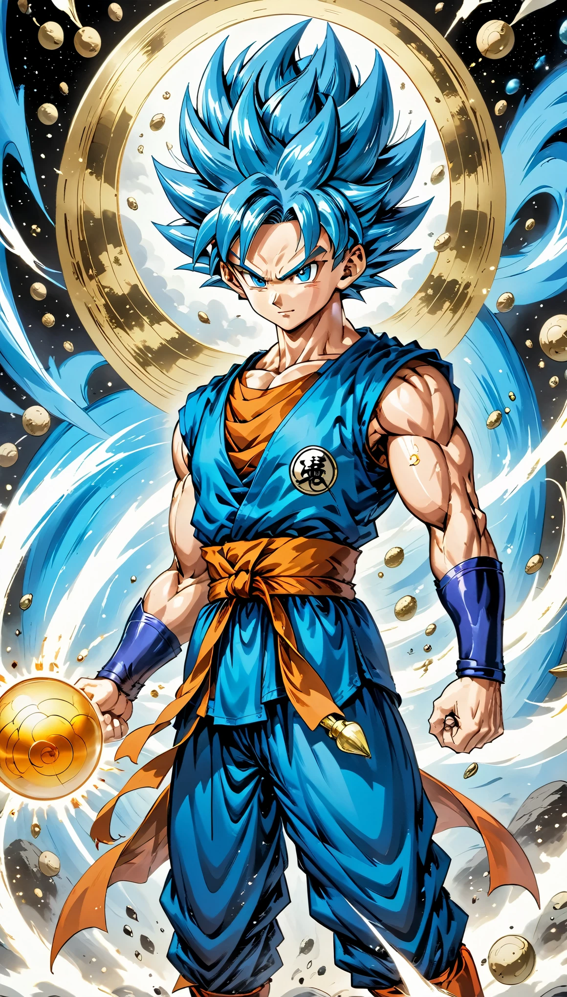 (best quality,4k,8k,highres,masterpiece:1.2),ultra-detailed,(realistic,photorealistic,photo-realistic:1.37),illustration,Dragon Ball,characters,goku,vegeta,powerful,saiyan,combat,energy beams,action-packed,epic battles,martial arts,explosive power levels,flying,ki blasts,transformation,characteristic hairstyles,muscular build,otherworldly beings,fantasy,adventure,superhuman strength,supernatural abilities,ki aura,Arcosian,Namekians,androids,fighting tournament,galactic conquest,cosmic threats,evil villains,ultimate warrior,orbital energy attacks,dynamic poses,colorful,shiny,eye-catching,high-energy,explosive effects,Orin Temple,Dragon Balls,shapeshifting,funny,good versus evil,teamwork,loyalty,destiny,immortality,lasting legacy,symbol of power,never-give-up spirit,earth-saving heroes,larger-than-life,legendary tales,enthralling narrative,fast-paced,heart-pounding,universe-altering adventures,dreams of becoming the strongest warrior.