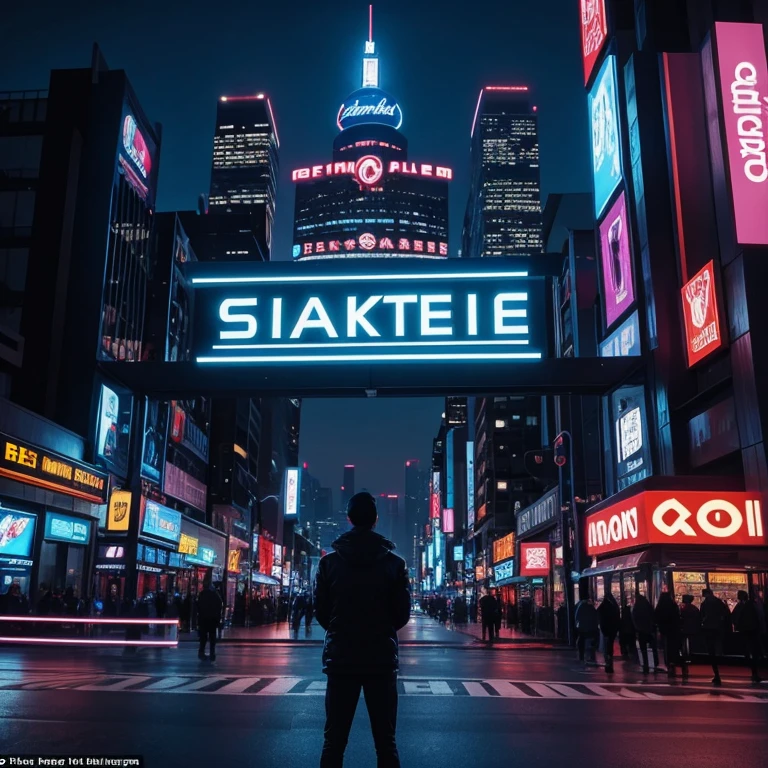 In the heart of the bustling city nightscape, a logo stands out in vibrant neon hues, boasting the words "TAKE THE RISK" in bold, line art letters. The backdrop is a black and dark blue canvas that accentuates the logo's bright blue radiance. The design is minimal and solid, adding an element of intrigue and mystery. The 3D realistic effect enhances the logo's allure and attracts the eye, inviting viewers to embrace the thrill and challenge that comes with taking risks.