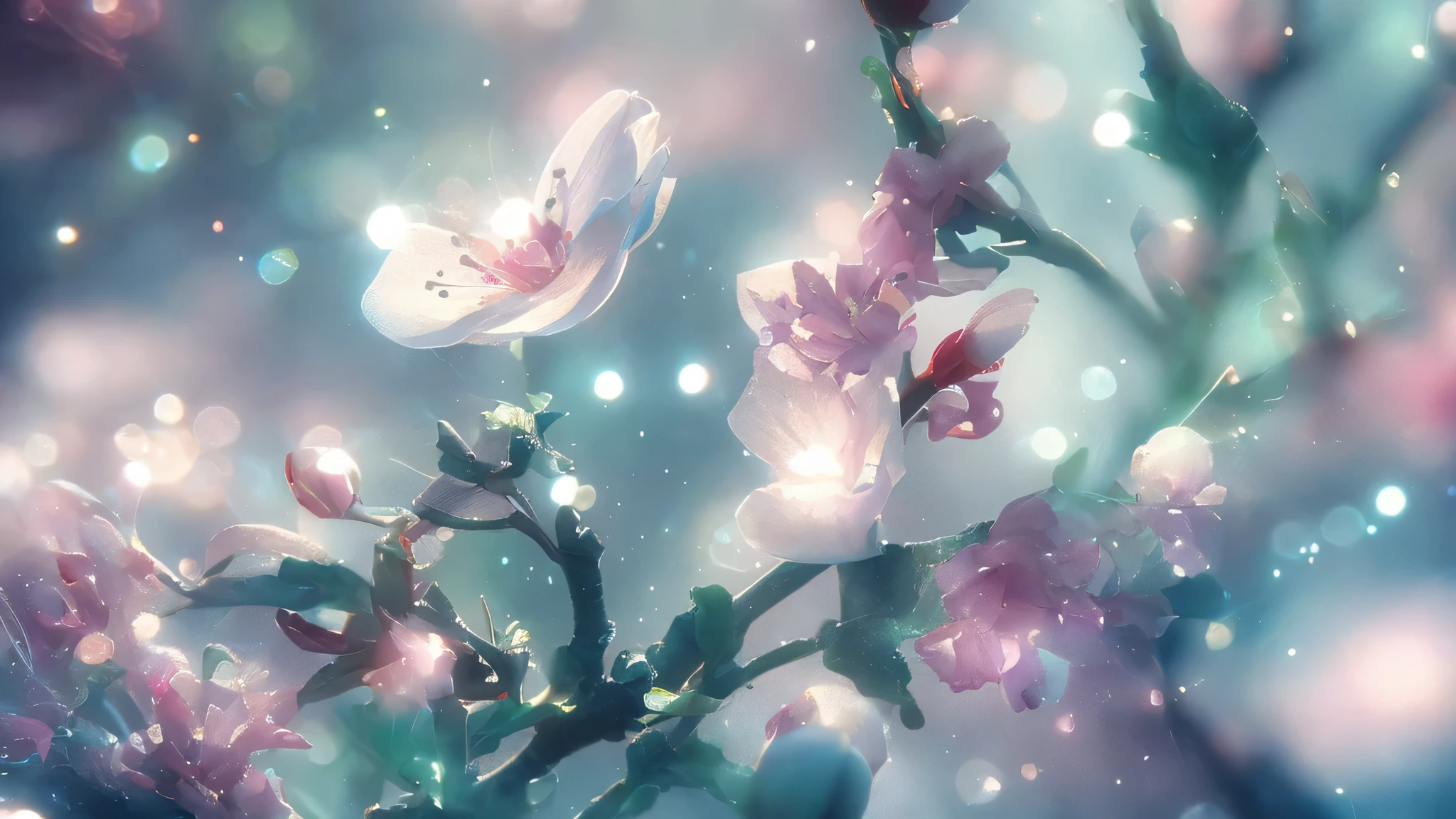 fantasy Spring flower Sparkling