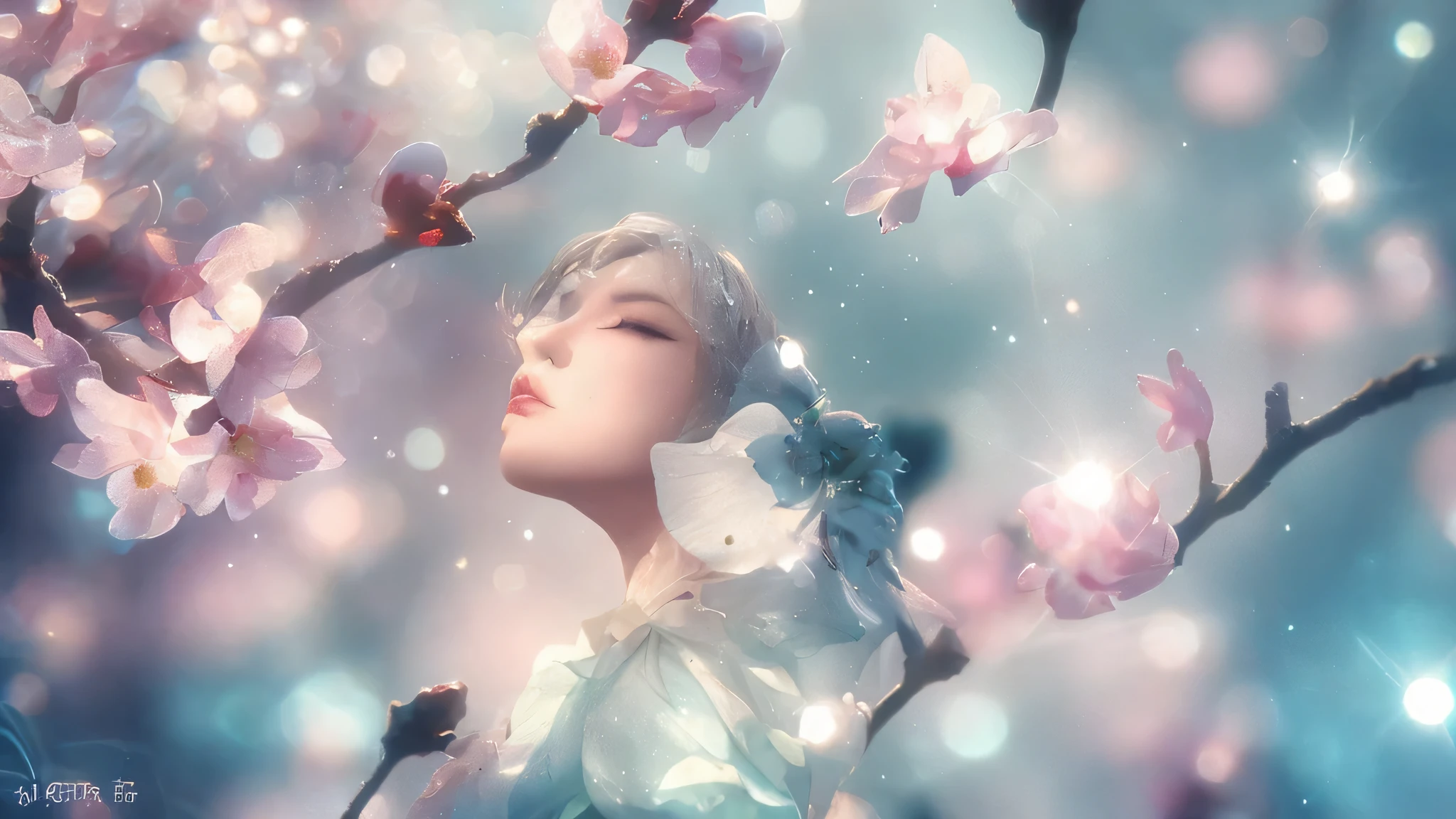 fantasy　Spring flower　Sparkling