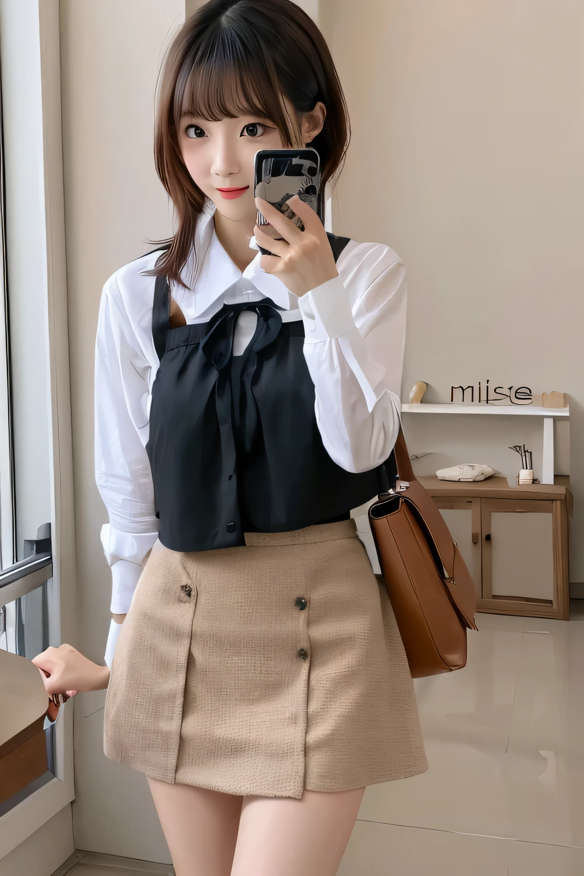 ((masterpiece, highest quality))whole body,,super mini skirt,pretty girl,