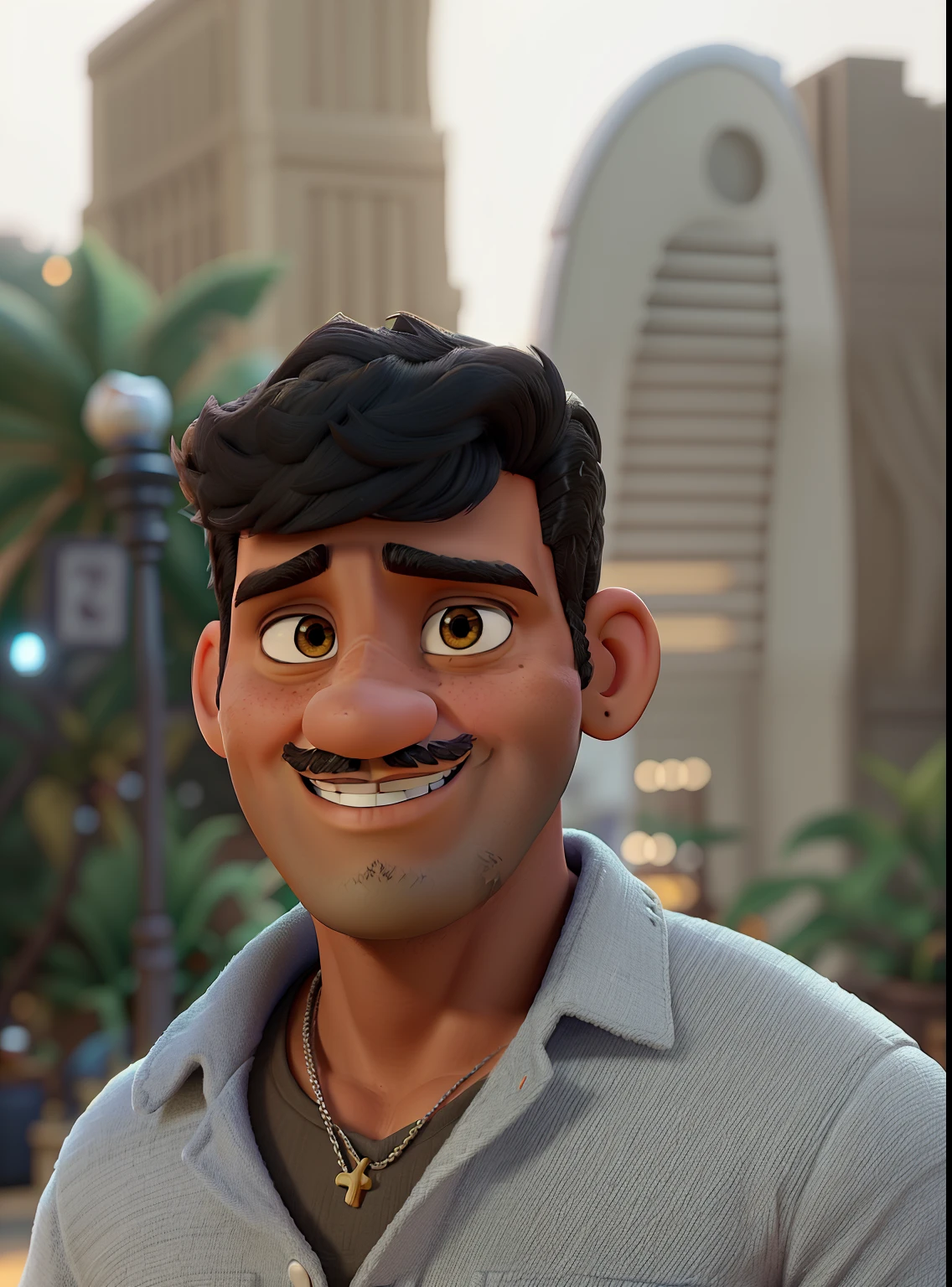 Denzel , hombre maduro (Estilo Pixar) (obra maestra:1.2) (bokeh) (mejor calidad) (piel detallada) (textura detallada) (8K) (plastilina) (cinematic lighting) (sharp focus