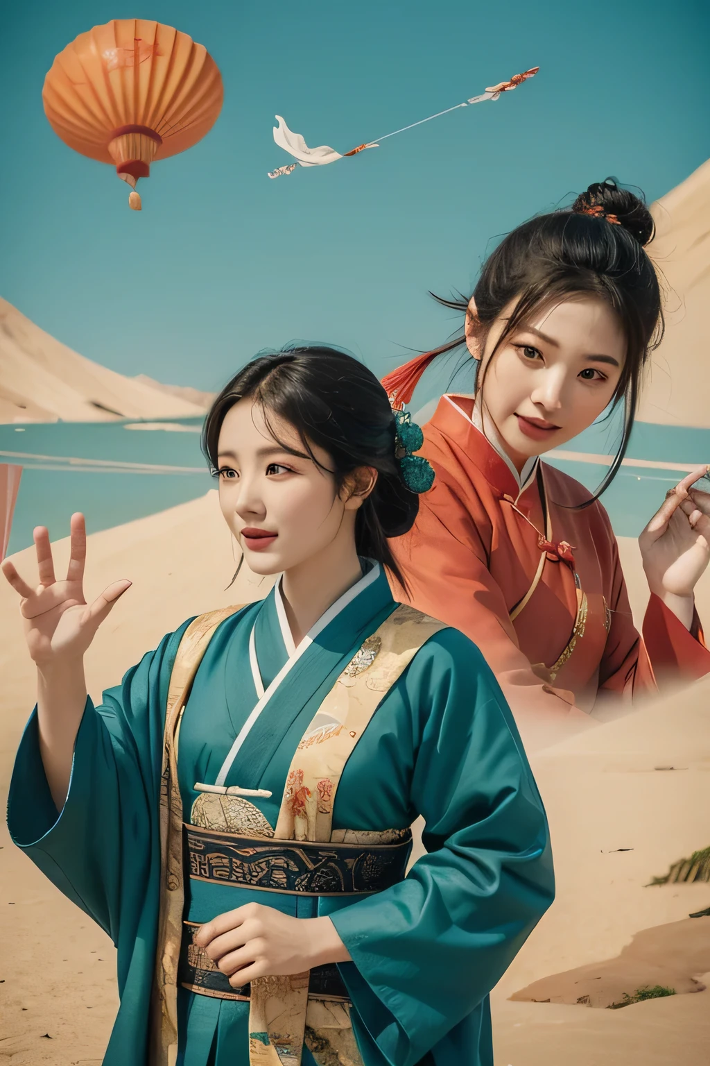 Two women in Han clothes