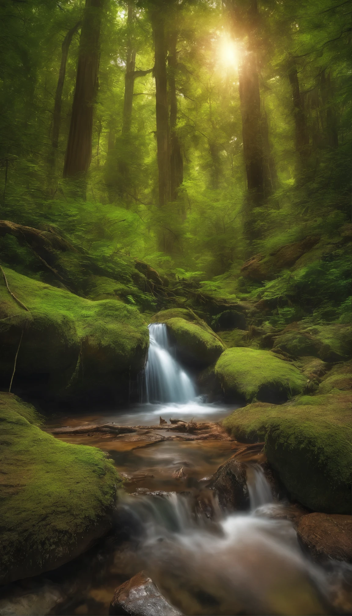 (Photo stock quality,32k HDR ,8k,highres,masterpiece:1.2),ultra-detailed,(realistic,photorealistic,photo-realistic:1.37), HDR, UHD, studio lighting, ultra-fine painting, sharp focus, physically-based rendering, extreme detail description, professional, vivid colors, bokeh, captivating landscapes, ethereal beauty, pristine wilderness, magical surrealism, artistry in nature, sublime tranquility, whimsical wonder, nature's sanctuary, enchanting stillness, forest cathedral, mystical allure, serene and contemplative, breathtaking vistas, verdant paradise, an (ode to nature's grandeur)detailed (sunset:1.1),(mountains:1.1),(water reflections:1.1),dramatic and vibrant colors,warm color palette,surreal lighting,gorgeous panoramic landscape,vivid and breathtaking scenery,ethereal atmosphere,serene and peaceful ambiance,majestic and awe-inspiring nature,mesmerizing natural beauty,picturesque and tranquil environment,awe-inspiring mountain range,serene and crystal-clear lake,harmonious blend of colors,sublime and dreamlike setting.Towering redwoods, divine nature, tranquil and serene state of mind, expansive green groves, detailed sunlight filtering through the leaves, majestic canopies, gentle rustling of the wind, moss-covered forest floor, towering trunks reaching towards the sky, birds chirping in harmony, natural beauty in every corner, a tapestry of vibrant shades of green, calming scent of pine, fresh air filling the lungs, a sanctuary of peace and solitude, hidden secrets within the ancient woodlands, sunlight creating intricate patterns on the forest floor, a retreat from the chaos of the world, a place to connect with the Earth's essence, the majesty of nature's creations, a visual symphony of tranquility and timeless splendor, a glimpse into the interconnected web of life, a sanctuary for weary souls longing for solace and restoration, experiencing the awe-inspiring power and beauty of Mother Nature's masterpiece. (